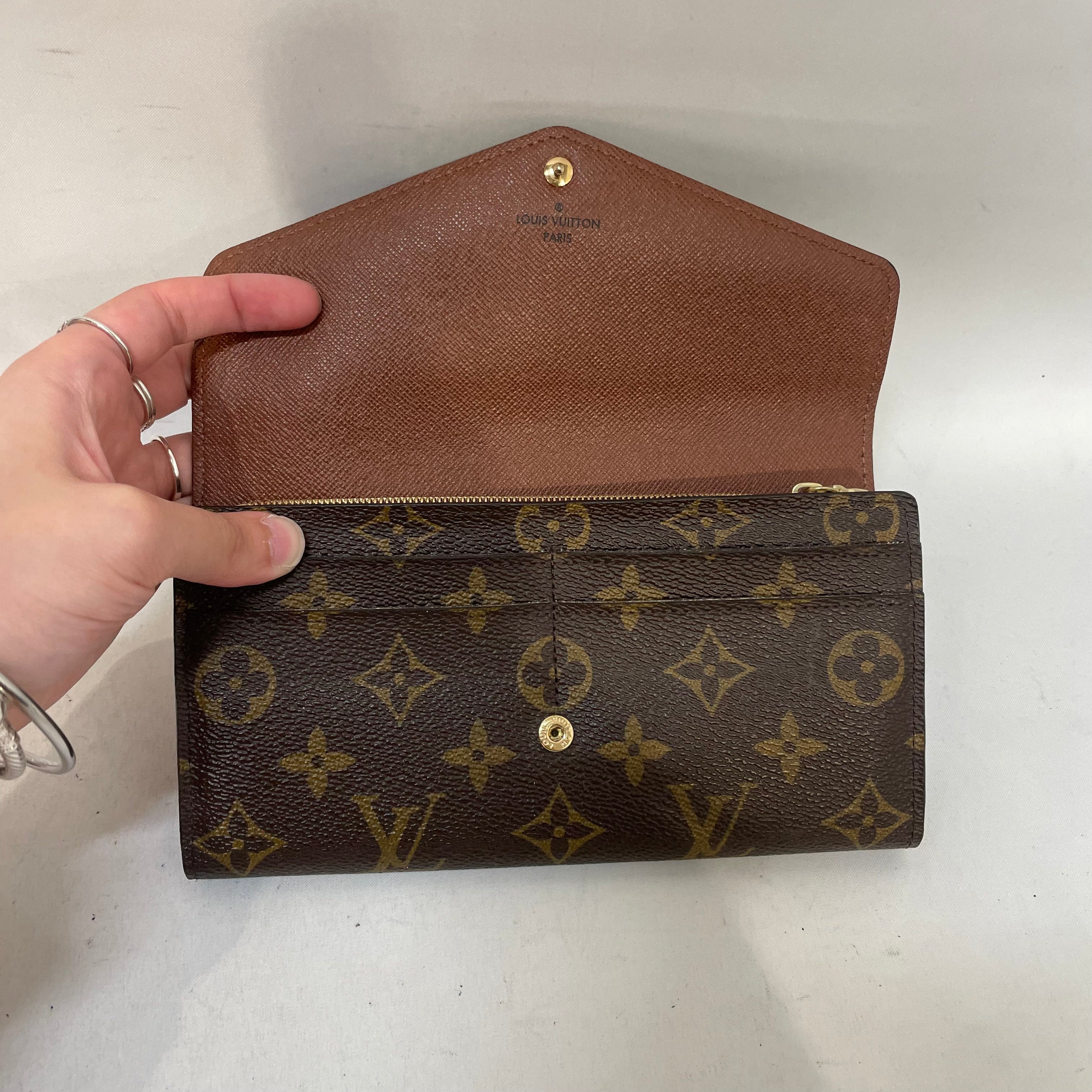 LOUIS VUITTON/Long Wallet/Monogram/Leather/BRW/M's/ view 4