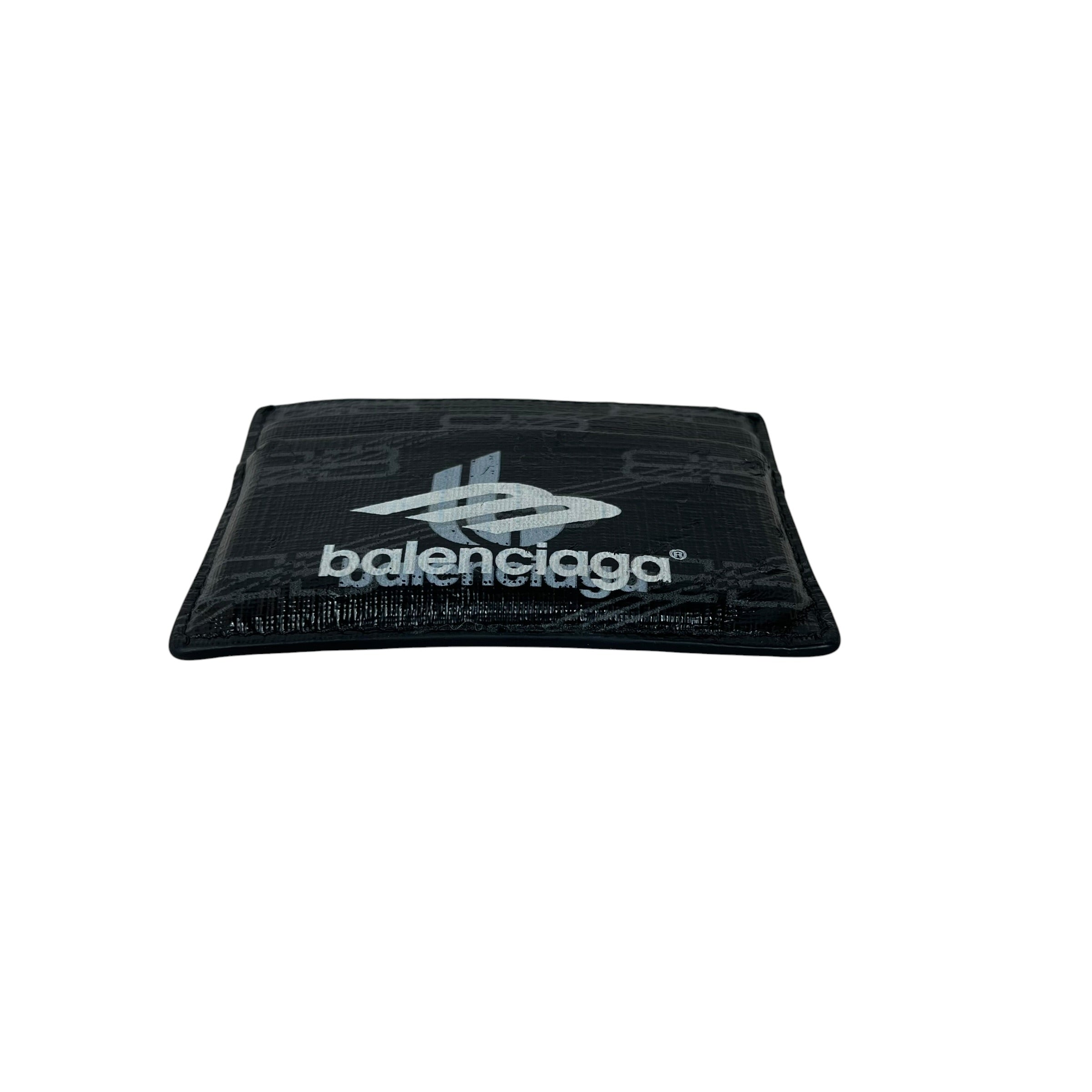BALENCIAGA/Wallet/Monogram/Leather/BLK/M's/B MONOGRAM view 3