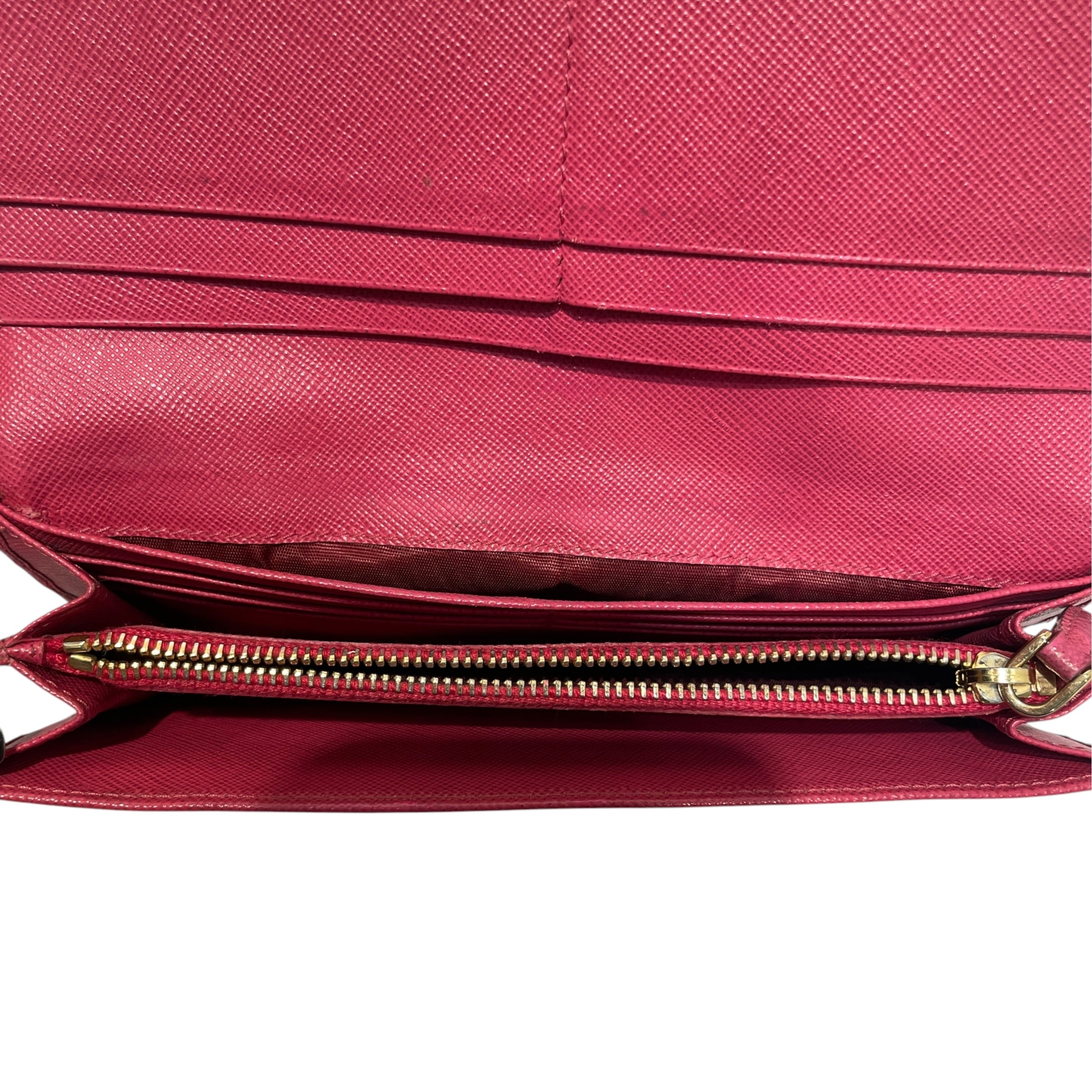 PRADA/Long Wallet/Leather/PNK/L's/Saffiano Lux view 4