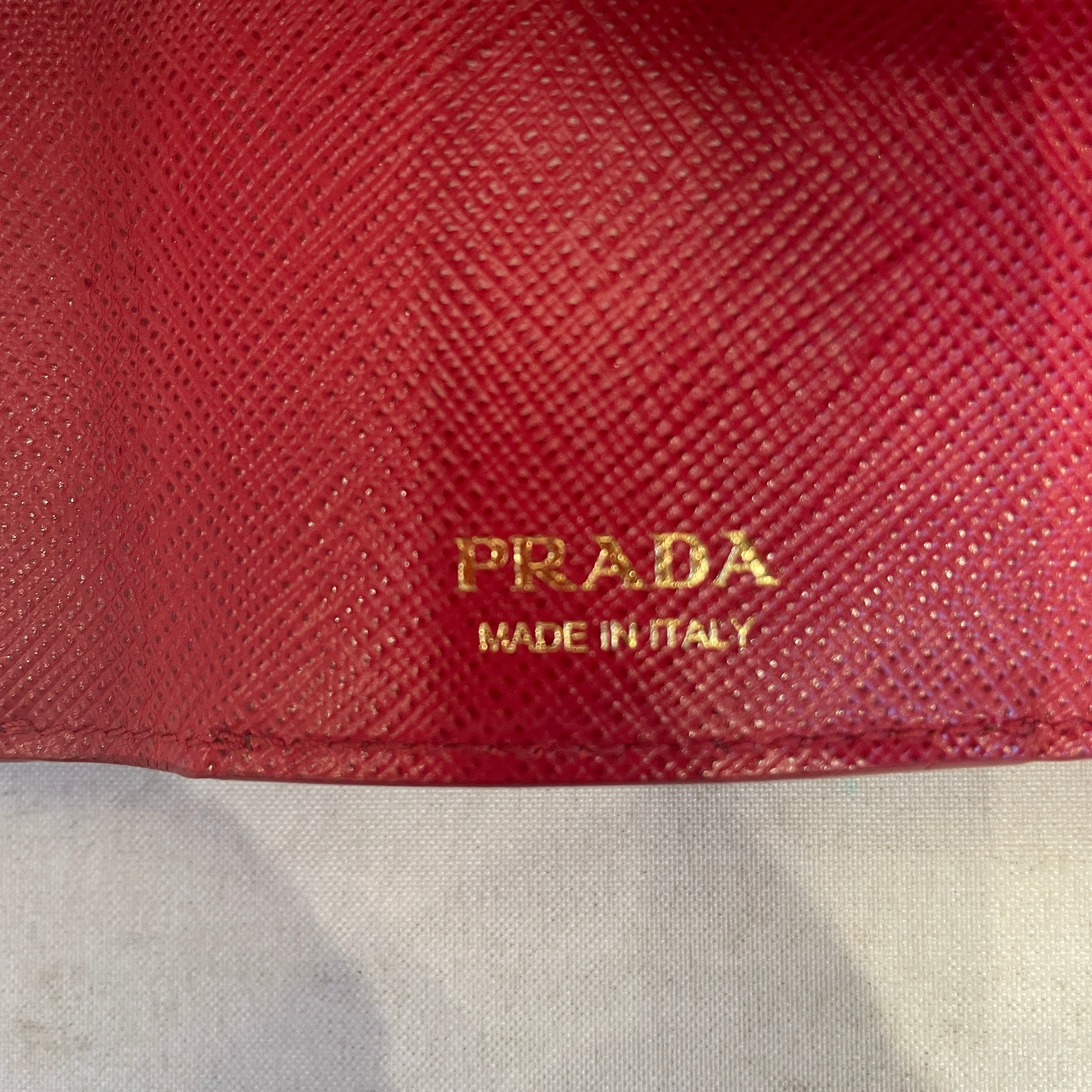 PRADA/Trifold Wallet/Leather/RED/ view 5