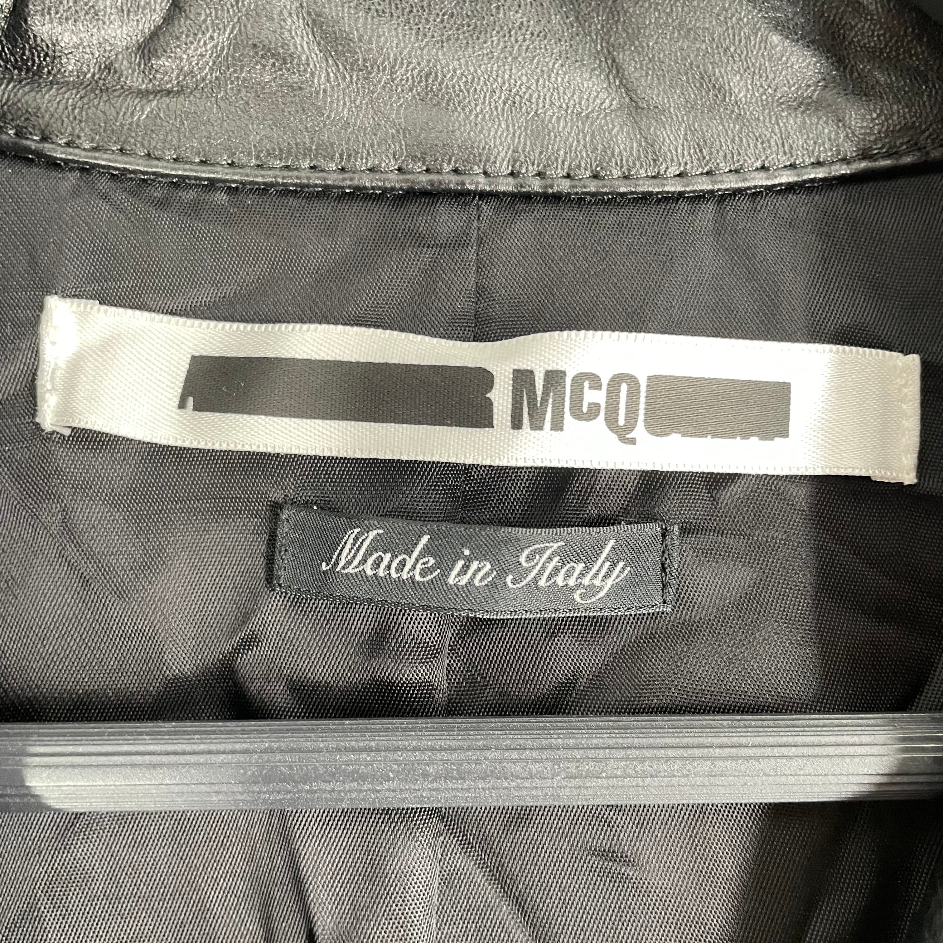 McQ Alexander McQueen/Jumpsuits/Leather/BLK/leather middle zipper view 3