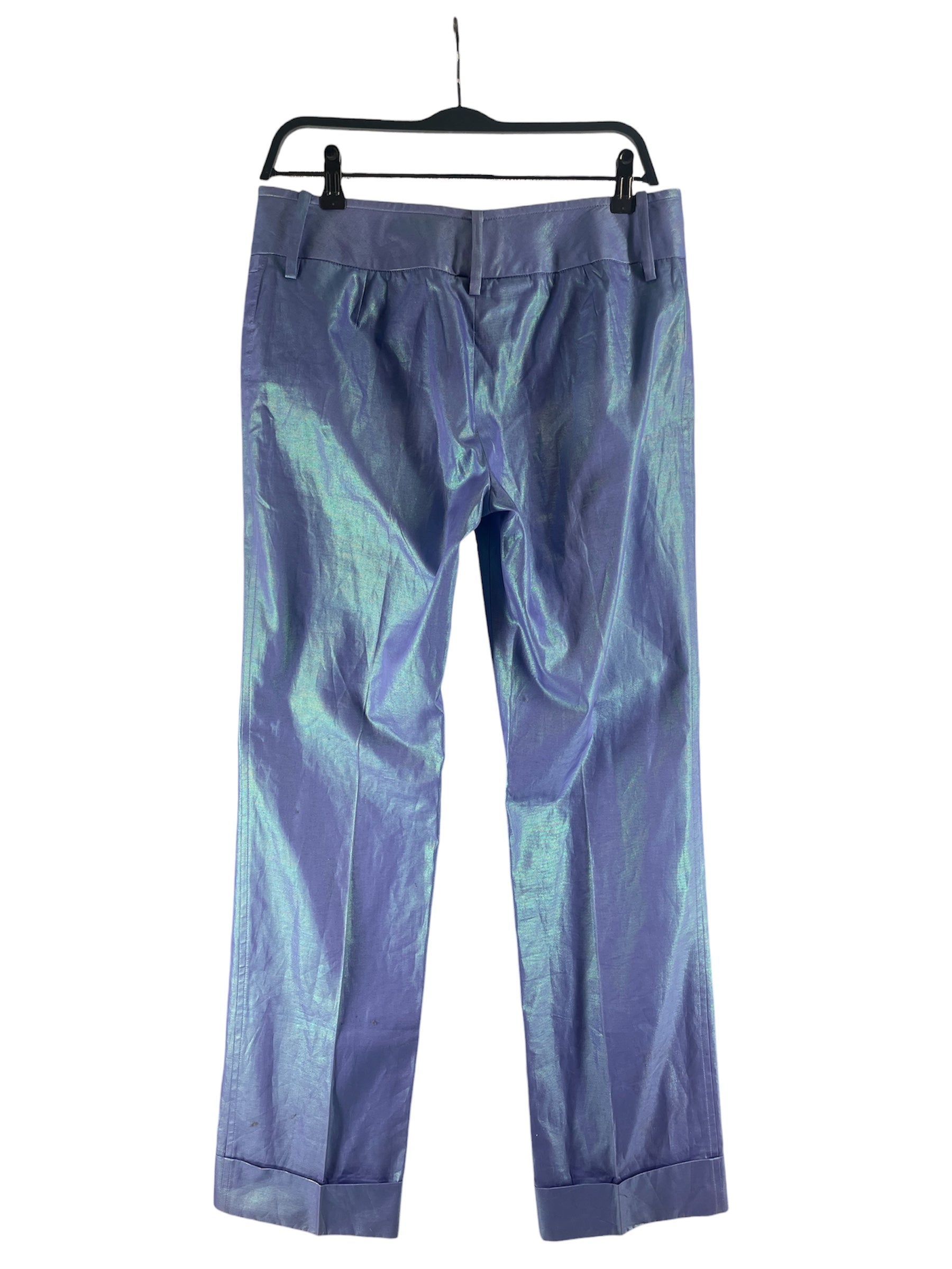 DOLCE&GABBANA/Slacks/31/Polyester/IDG/Iridescent/CUFF FOLD view 2