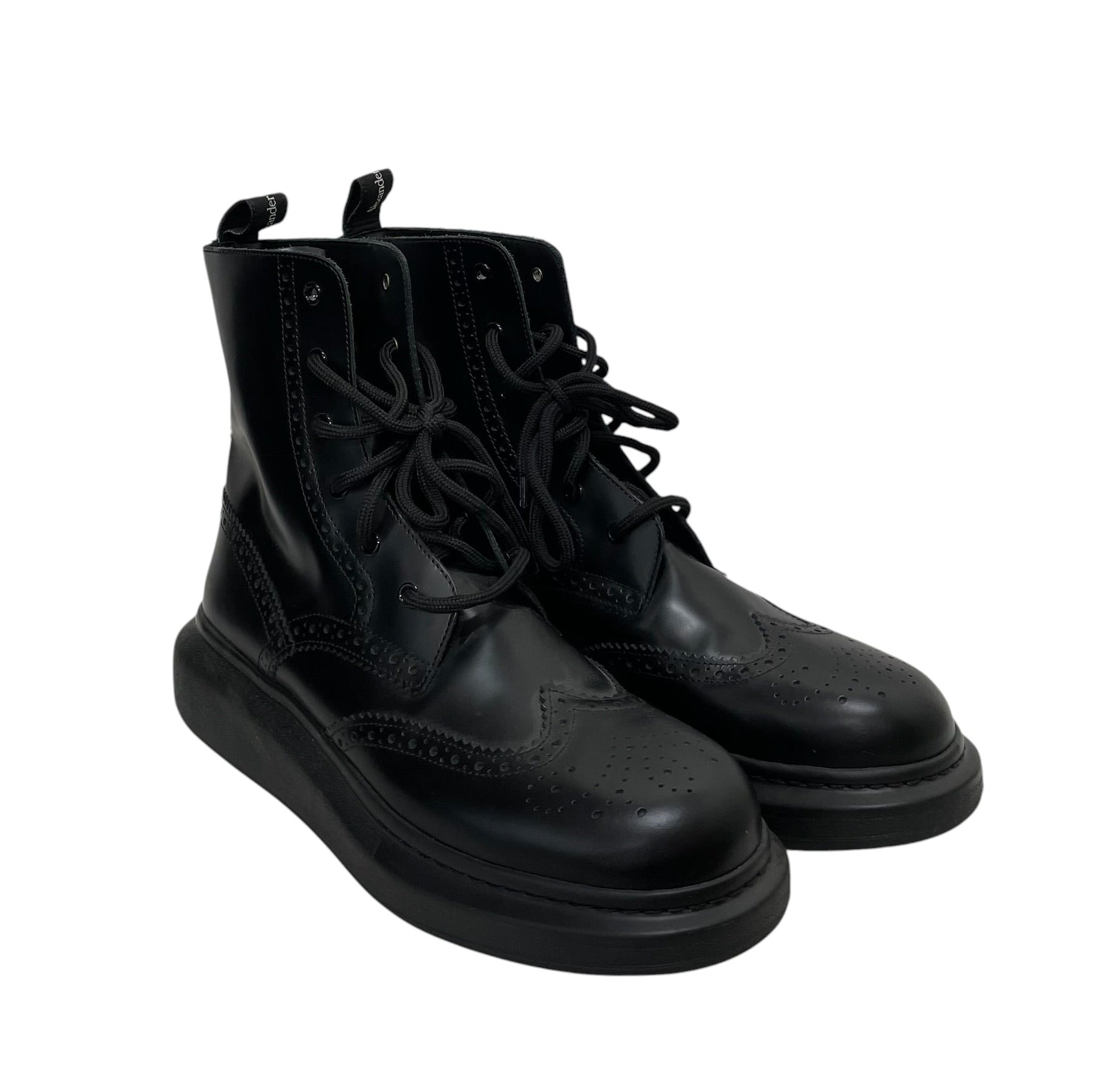 Alexander McQueen/Lace Up Boots/US 11/Leather/BLK/Hybrid Brogue Boots view 1