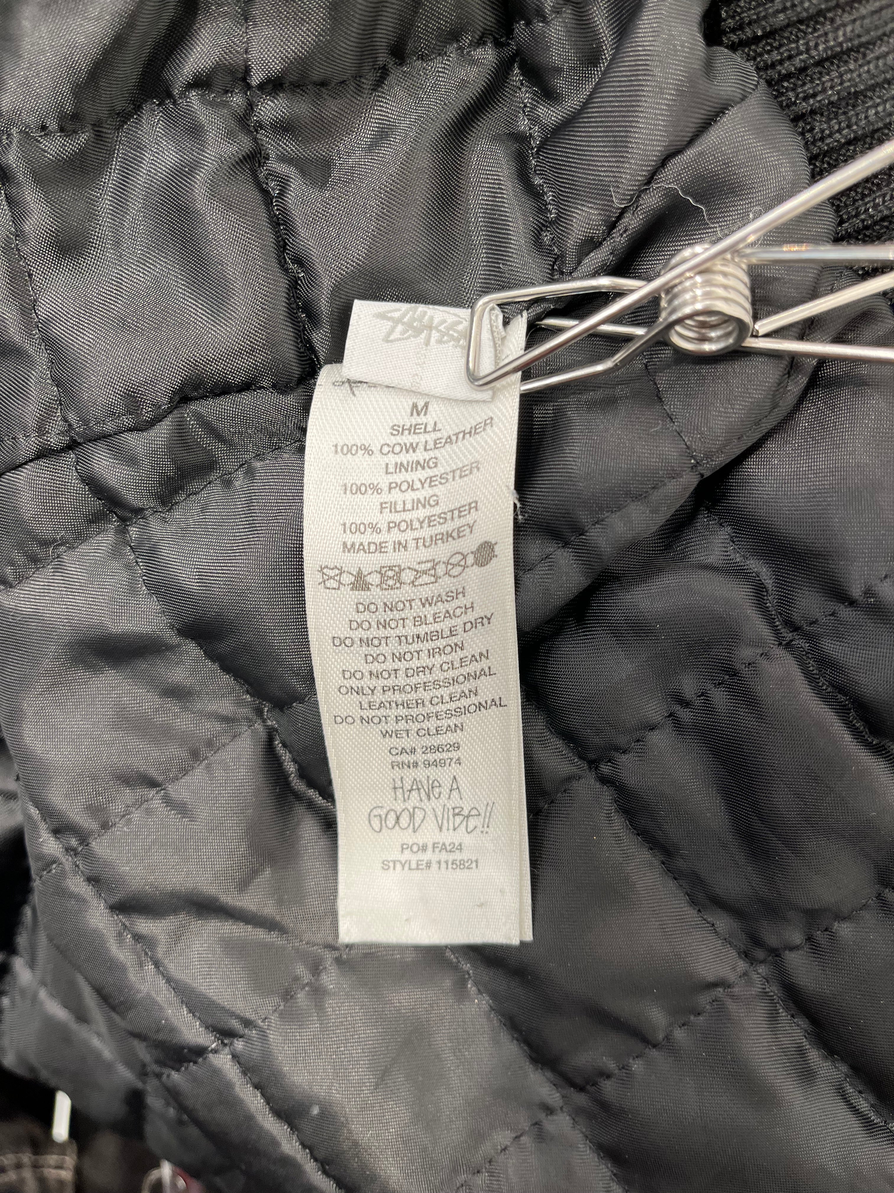 STUSSY/Leather Jkt/M/Leather/BLK/GARAGE LEATHER JACKET view 4
