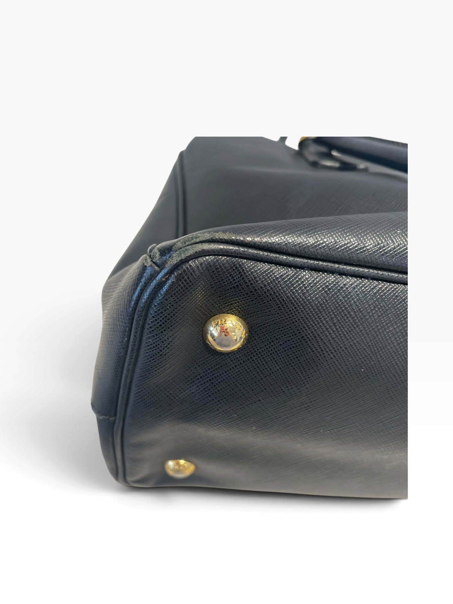 PRADA/Hand Bag/Leather/BLK/Galleria Saffiano view 7