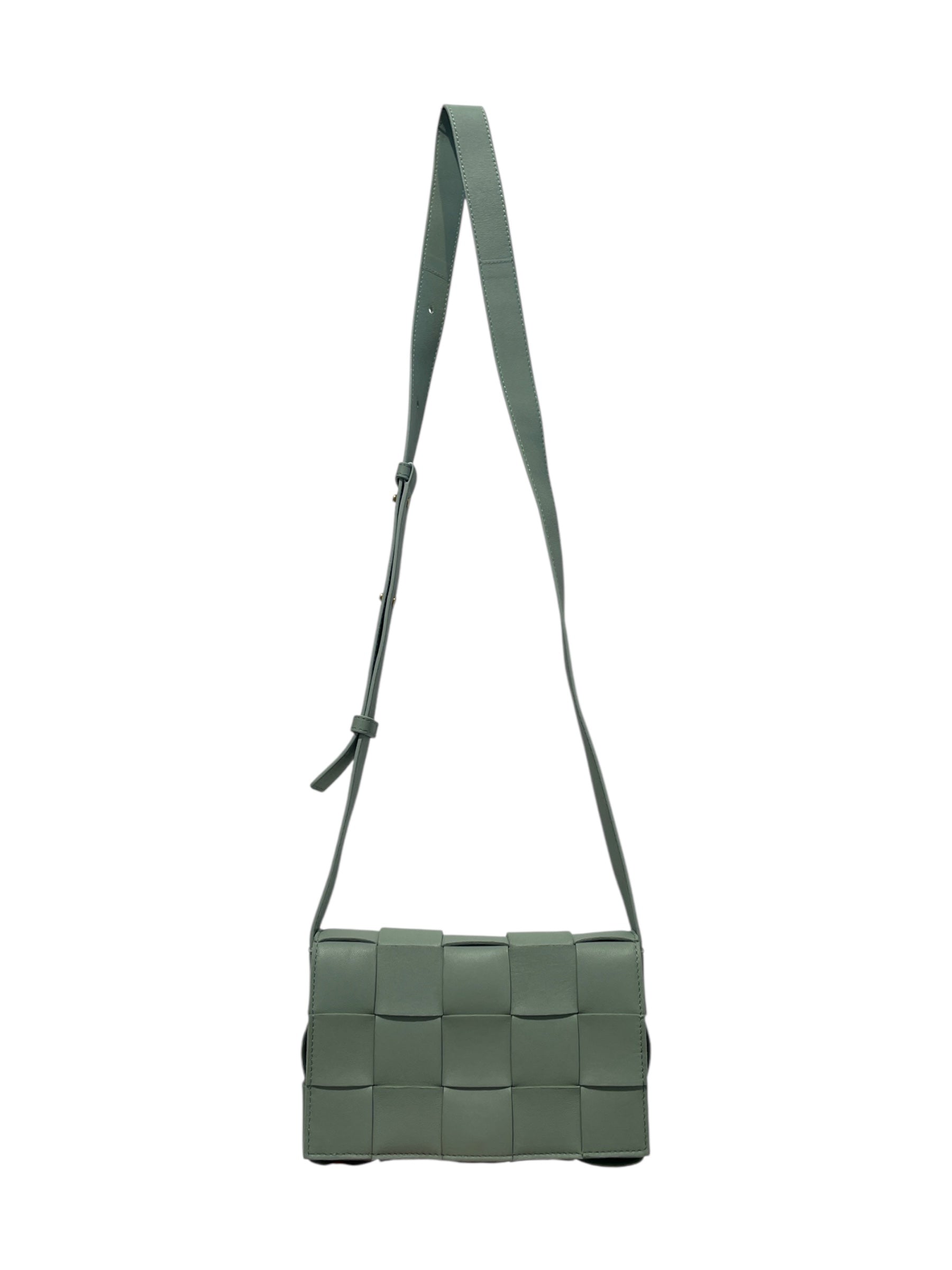 BOTTEGA VENETA/Cross Body Bag/M/Lambskin/GRN/Intrecciato Casette Bag view 1