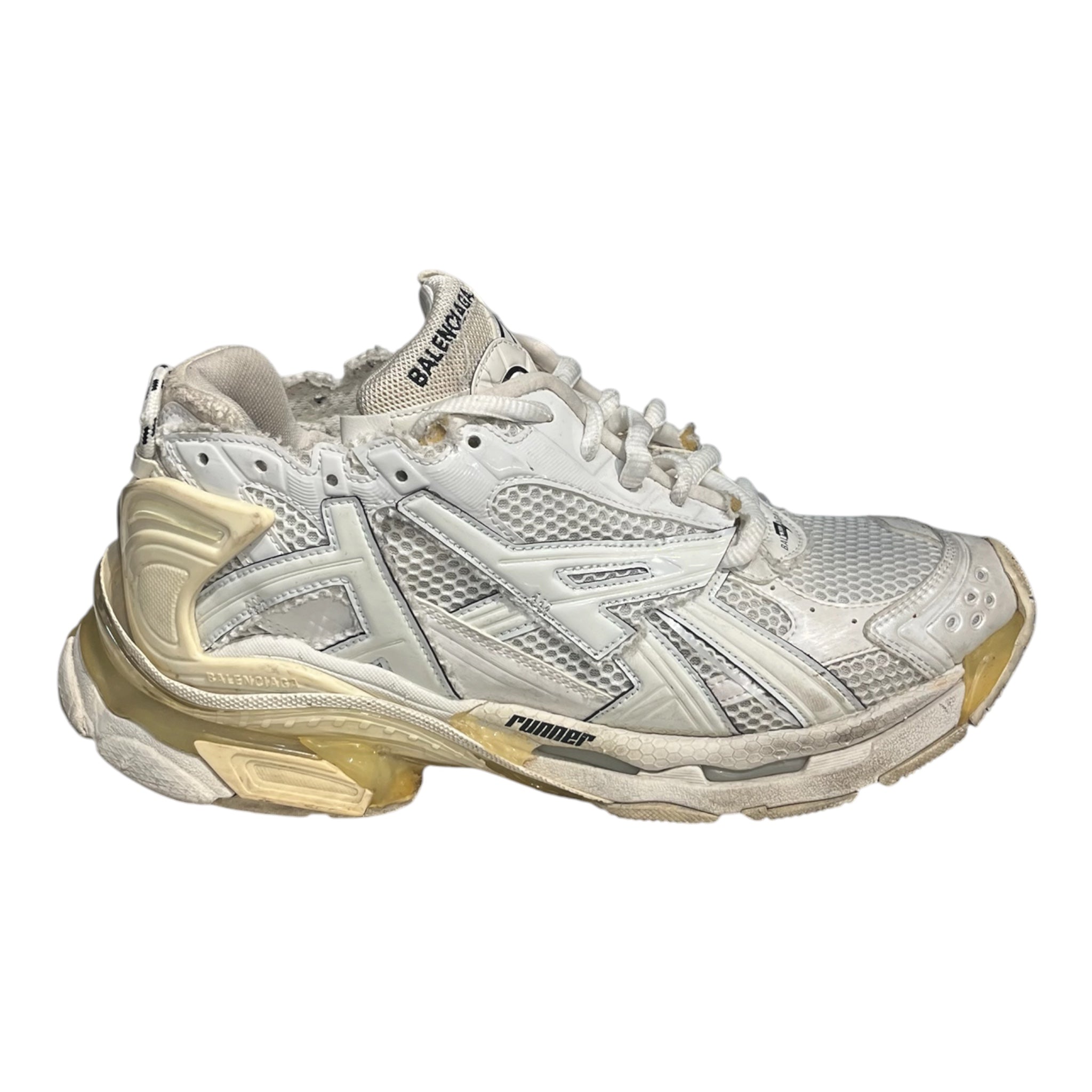 BALENCIAGA/Low-Sneakers/EU 44/Leather/WHT/CHUNKY RUNNER SNEAKER view 4
