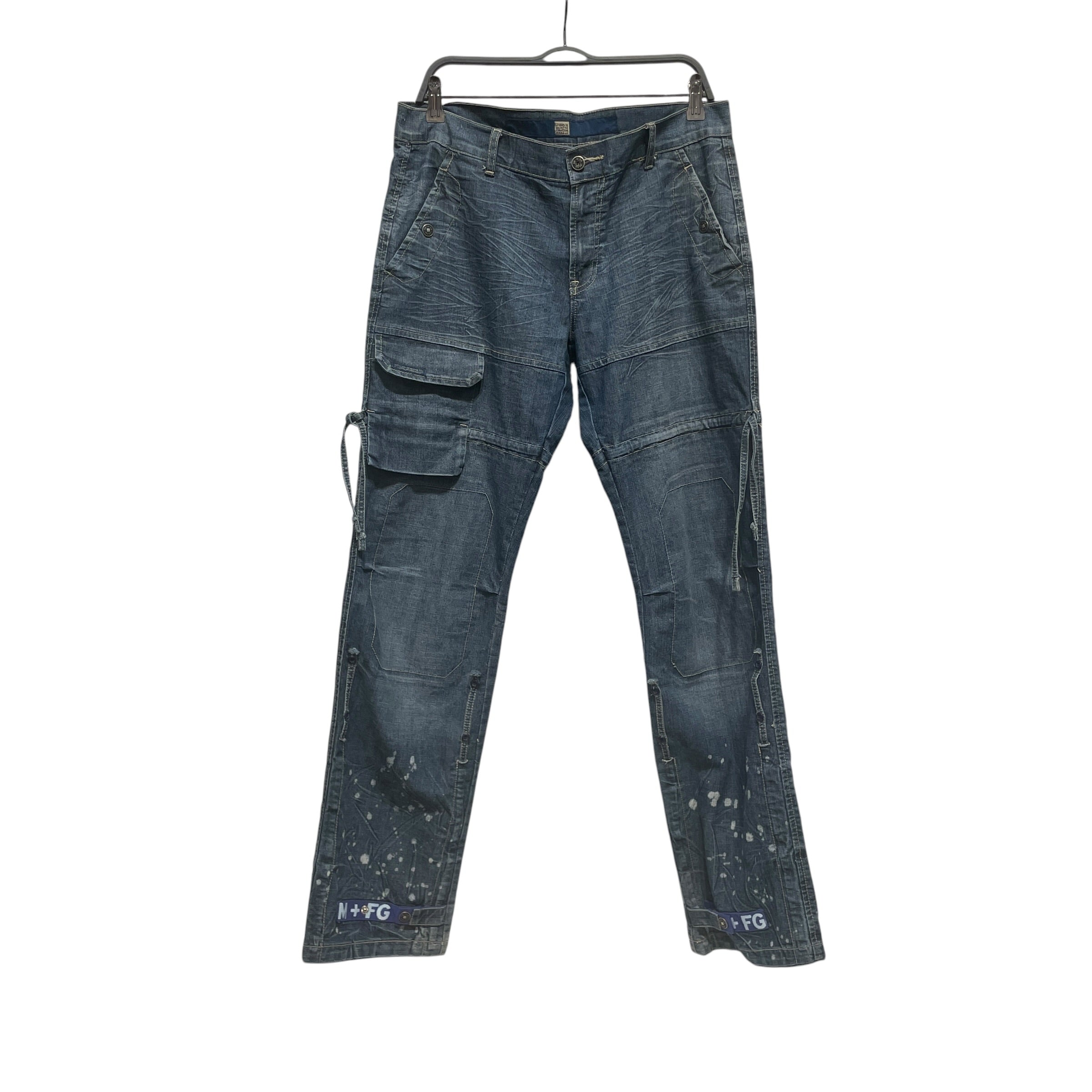 MARITHE FRANCOIS GIRBAUD/Straight Pants/32/Denim/IDG/BLUE STRAPS view 1