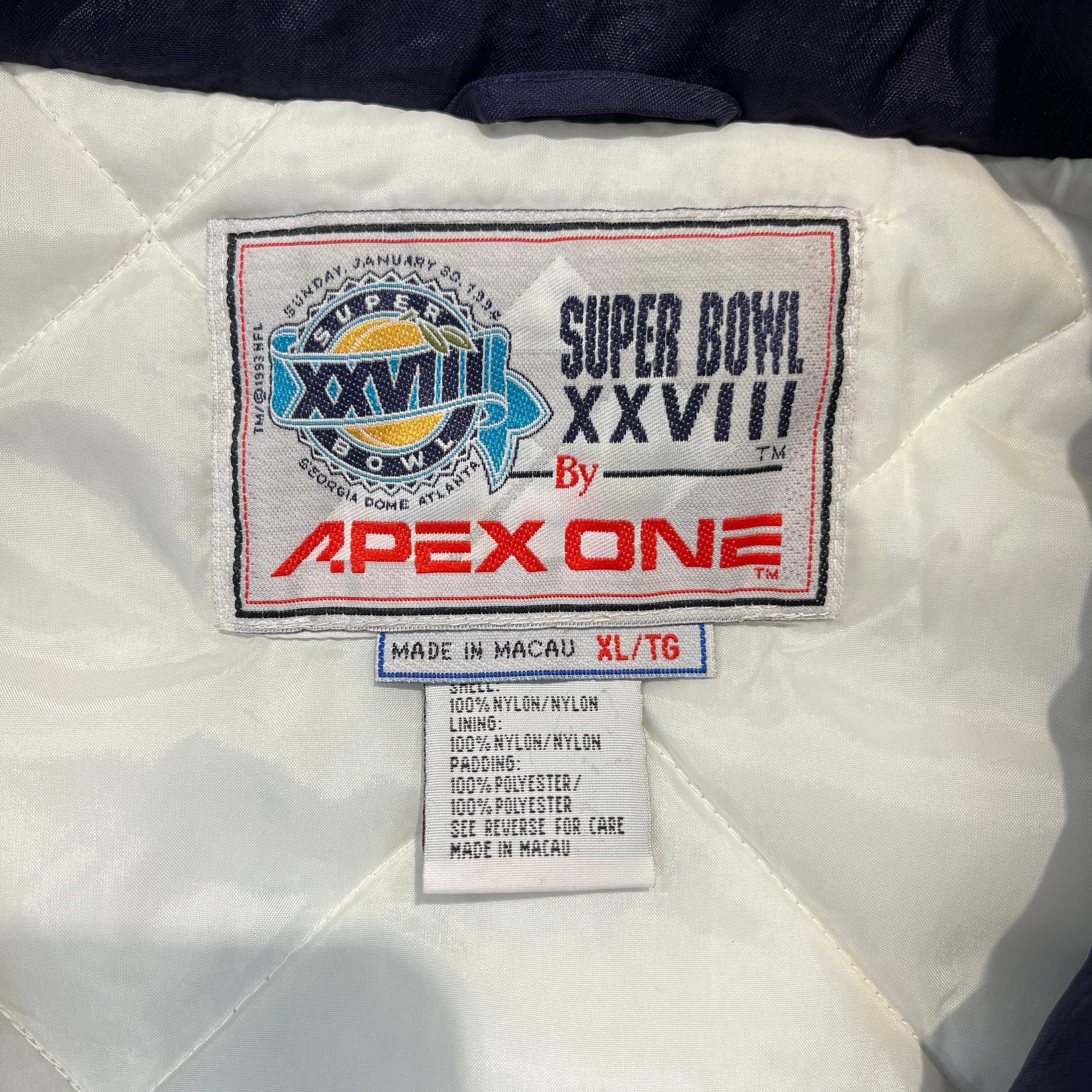 Apex One/Jacket/XL/Nylon/BLU/Border/Super Bowl XXVIII view 3