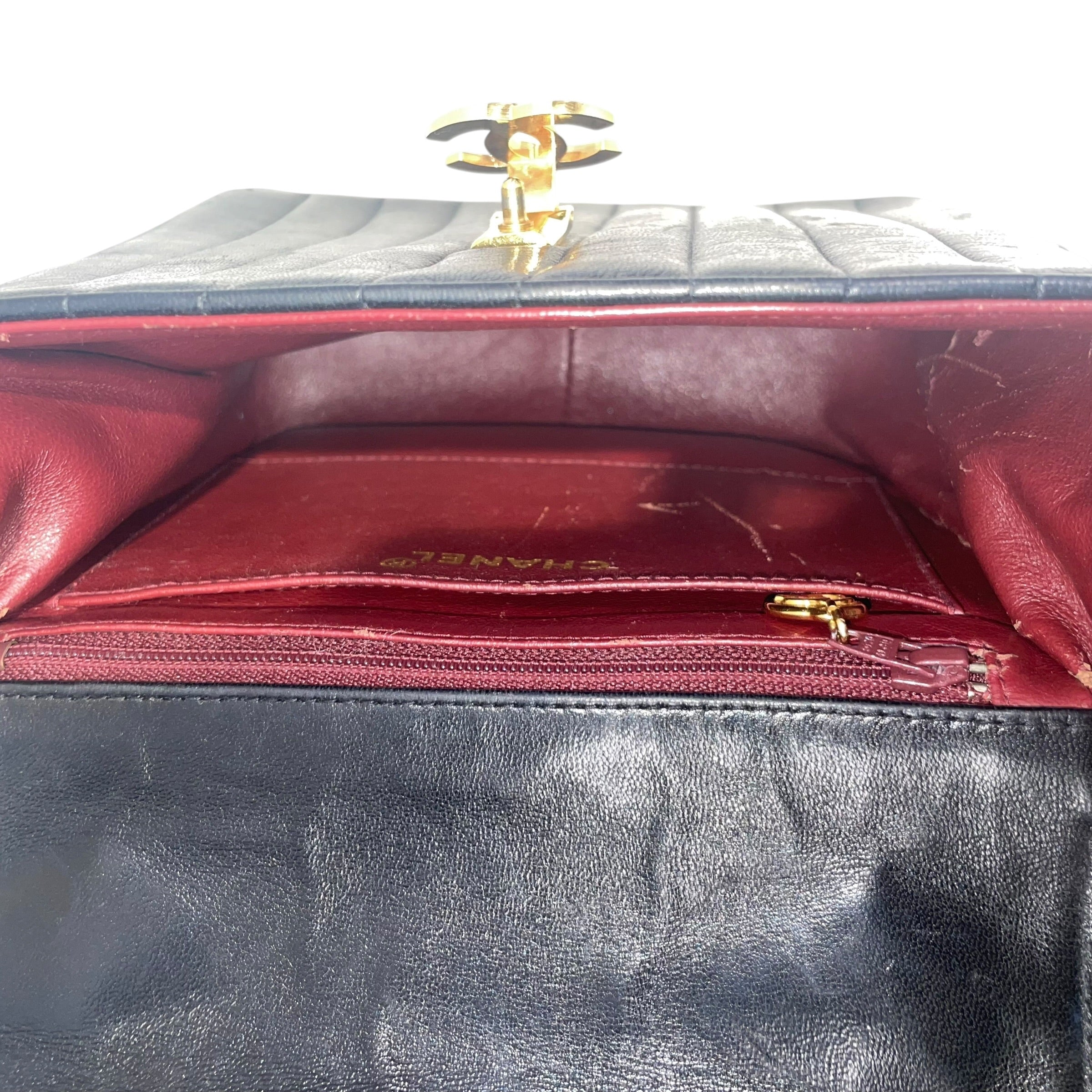 CHANEL/Hand Bag/Leather/BLK/coco handle/ gld CC view 5