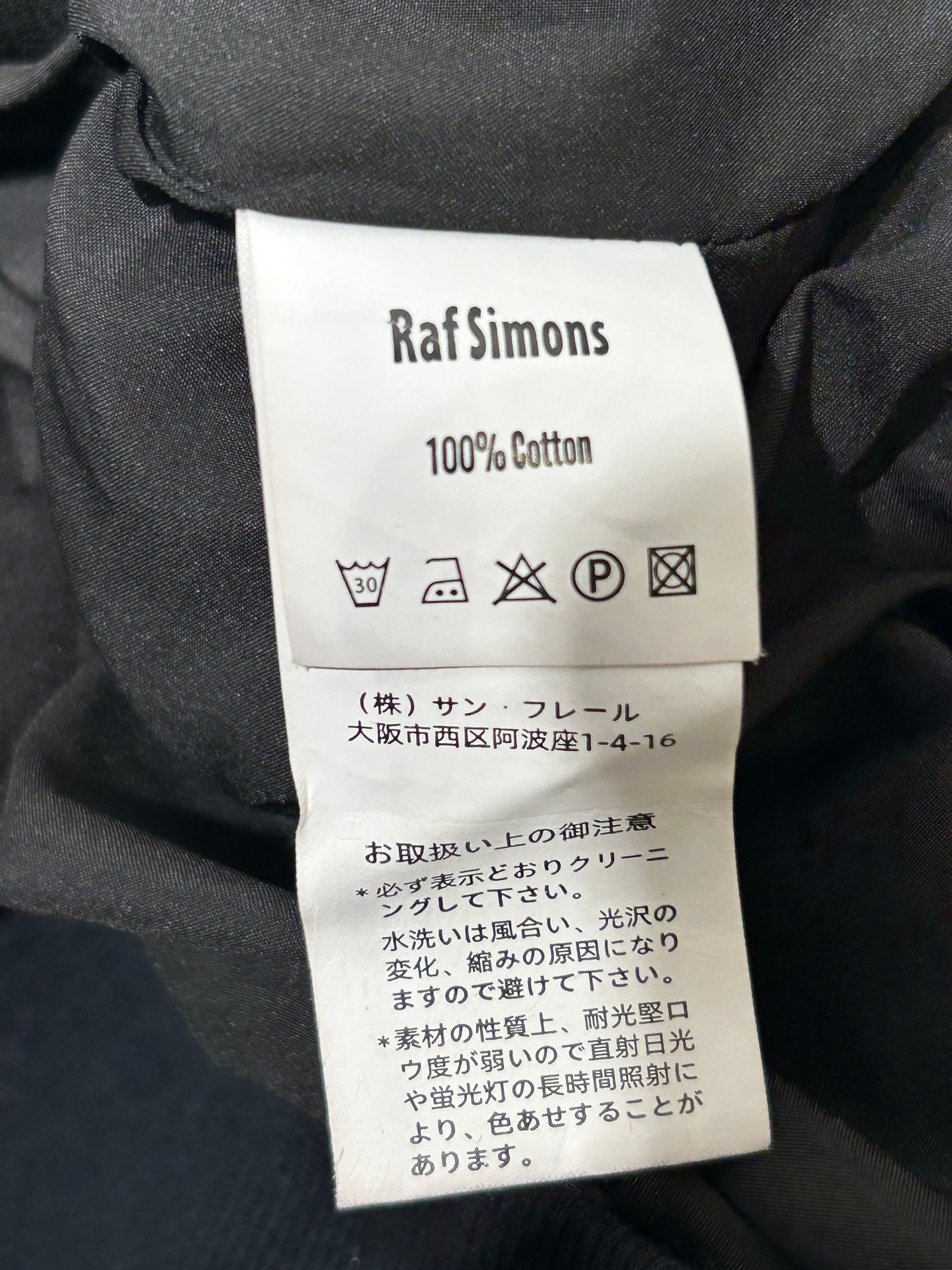 RAF SIMONS/Jacket/Cotton/BLK/SS/03 view 4