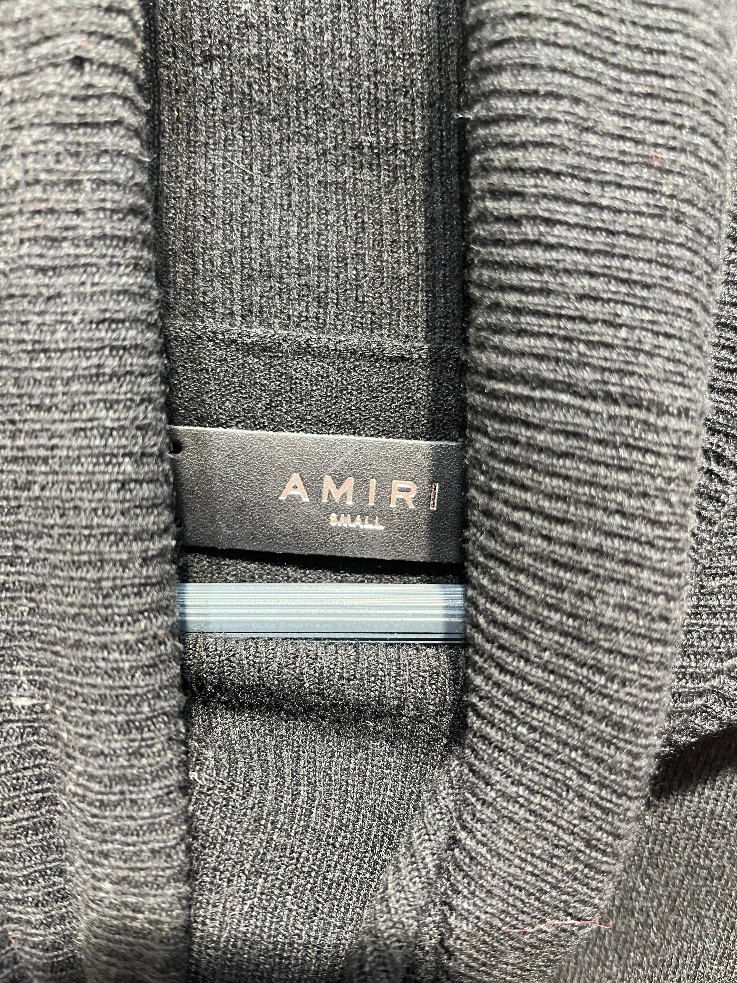 AMIRI/LS T-Shirt/S/Wool/BLK/Turtle Neck/ view 3