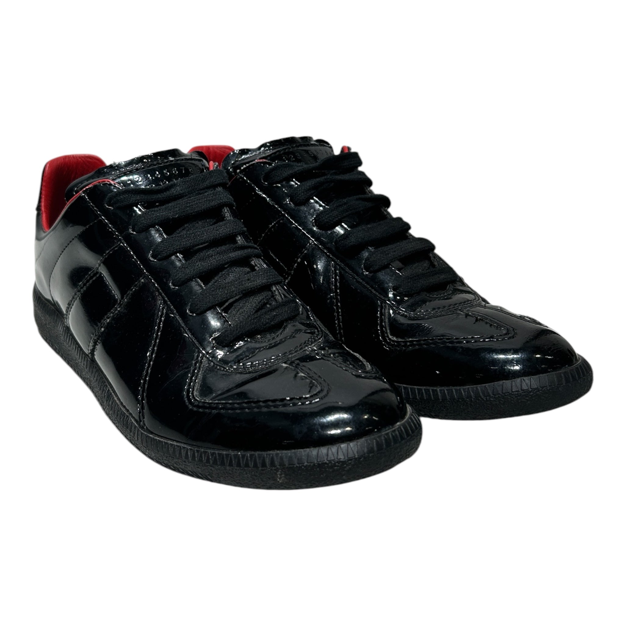 Maison Margiela/Low-Sneakers/EU 40/Leather/BLK/patent leather replica view 1