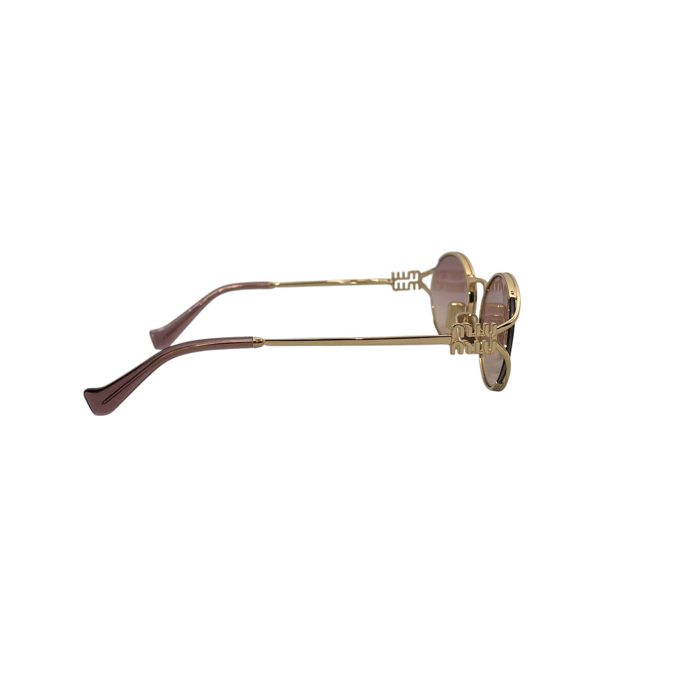 MIU MIU/Sunglasses/Titanium/GLD/L's/MU S2YS PINK LENSE view 4