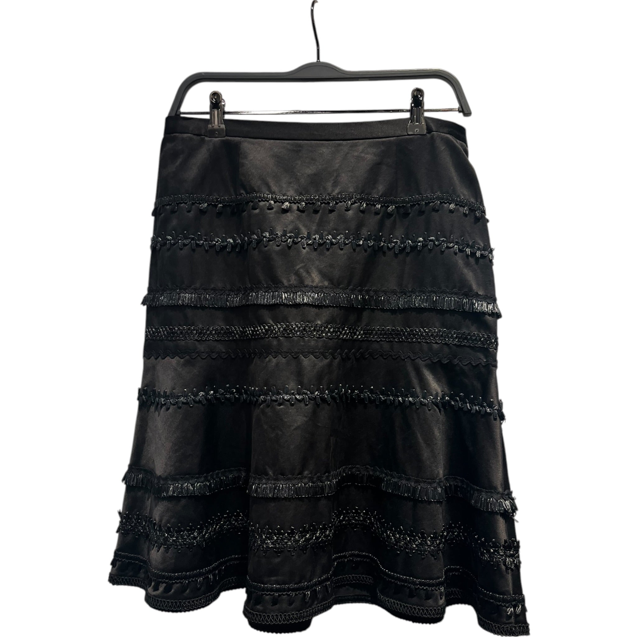 MOSCHINO CHEAP & CHIC/Skirt/10/Cotton/BLK/embroidery view 1