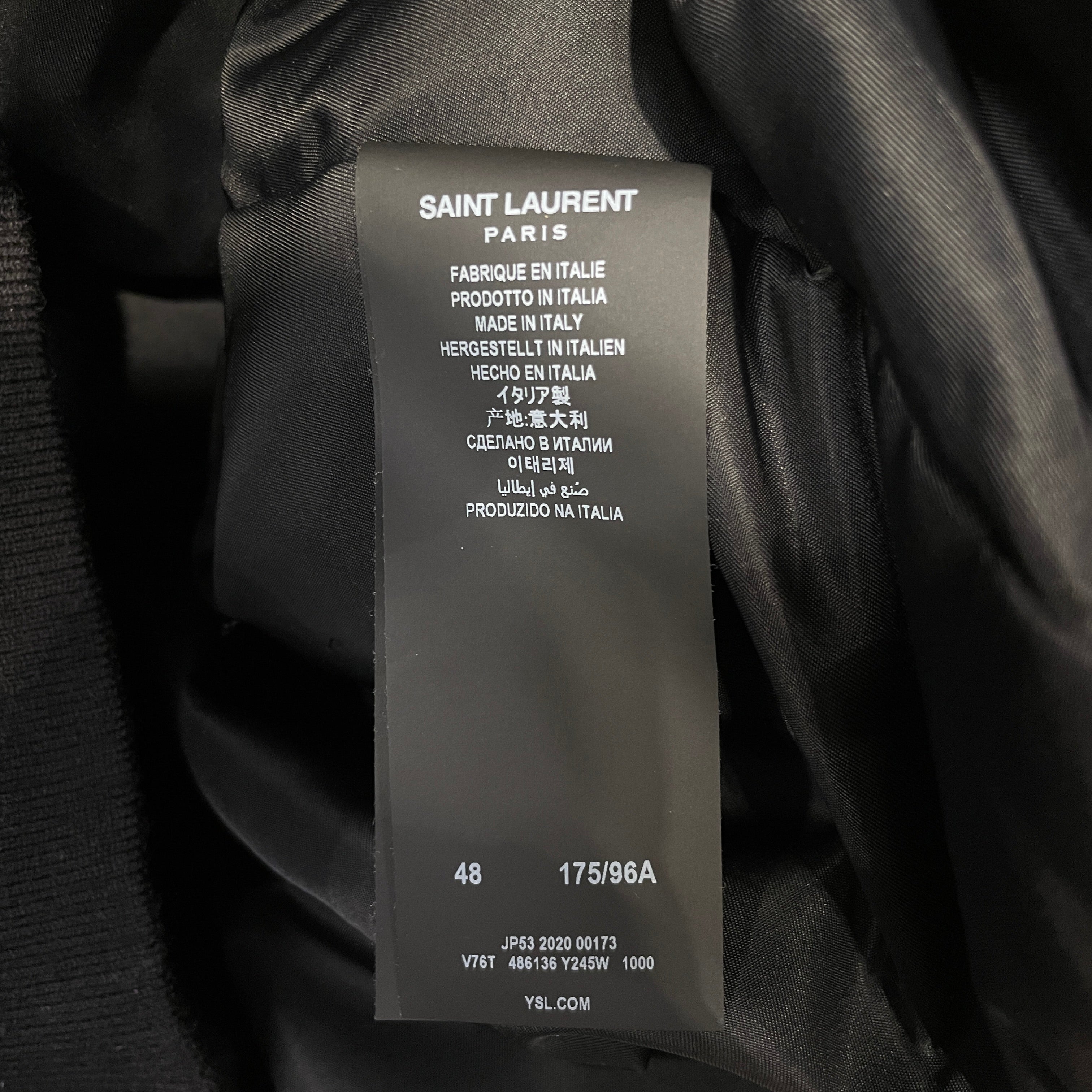 SAINT LAURENT/Flight Jkt/48/Nylon/BLK/ view 4