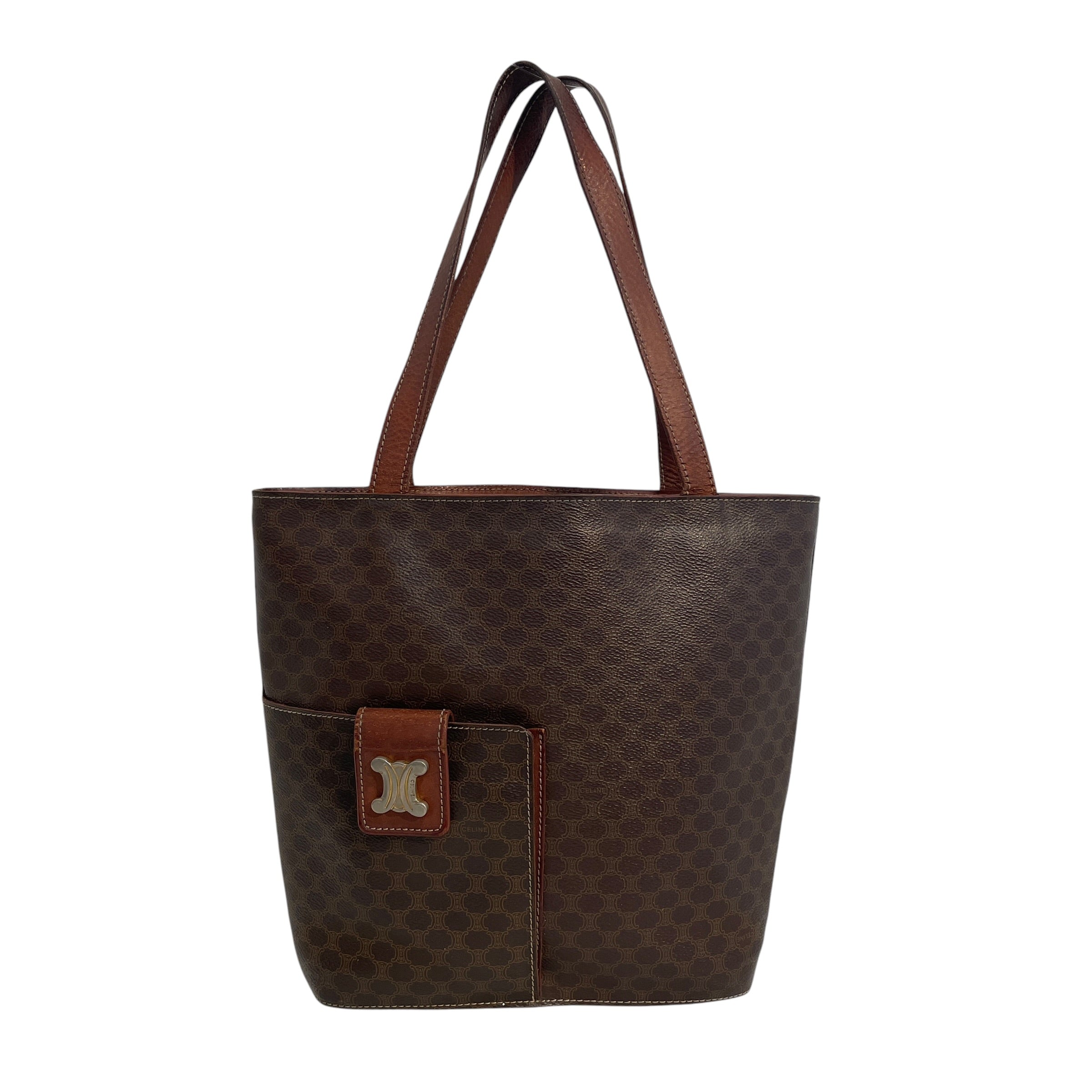 CELINE/Hand Bag/Monogram/Leather/BRW/Macadam Tote view 1