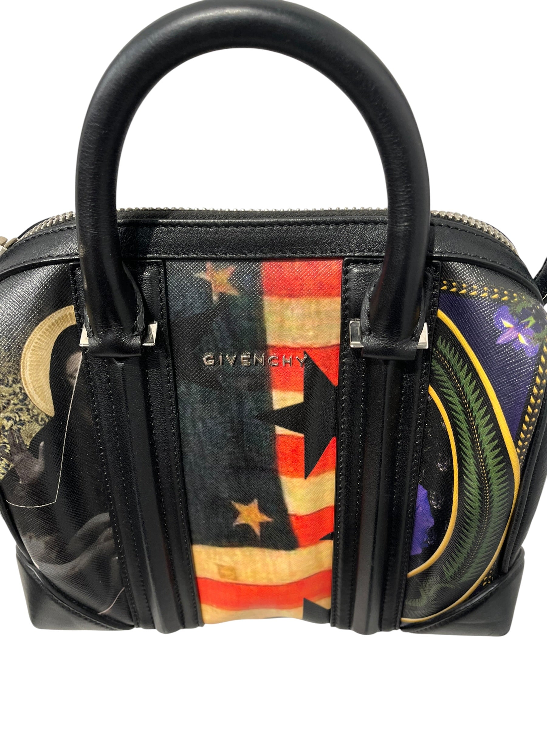GIVENCHY/Hand Bag/All Over Print/Leather/BLK/'LUCREZIA' AMERICAN FLAG view 5