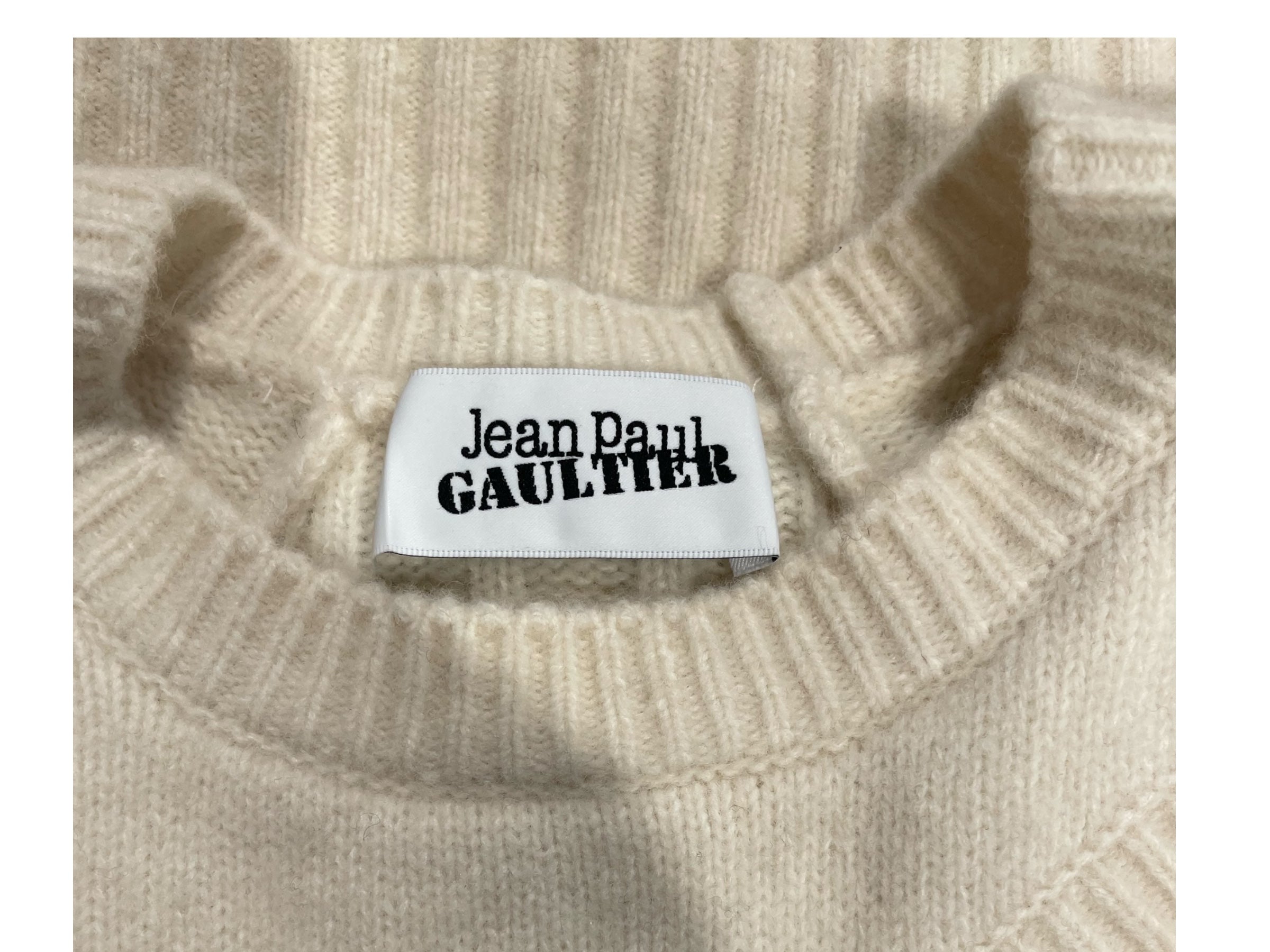 Jean Paul Gaultier/Sweater/XS/Stripe/WHT/MARINERE CROPPED KNIT NAVY view 3