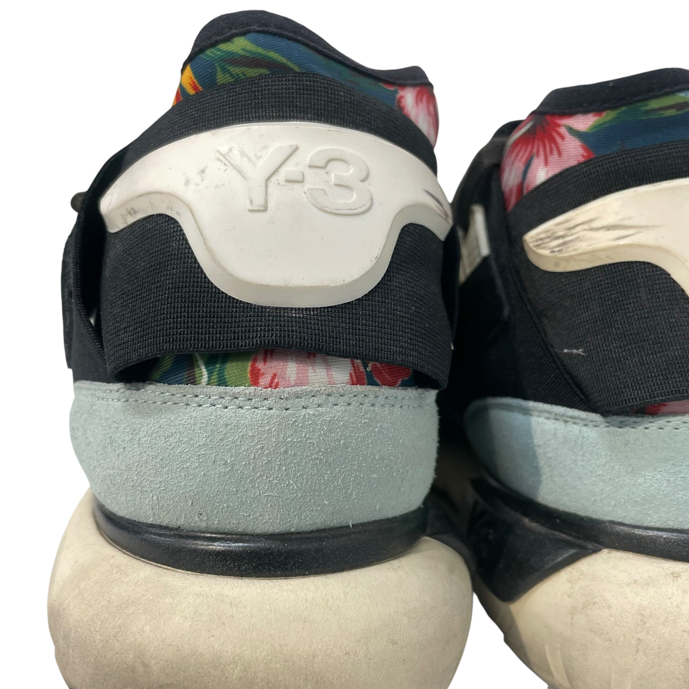 Y-3/adidas/Low-Sneakers/US 10/Floral Pattern/Cotton/NVY/qasa high floral view 3