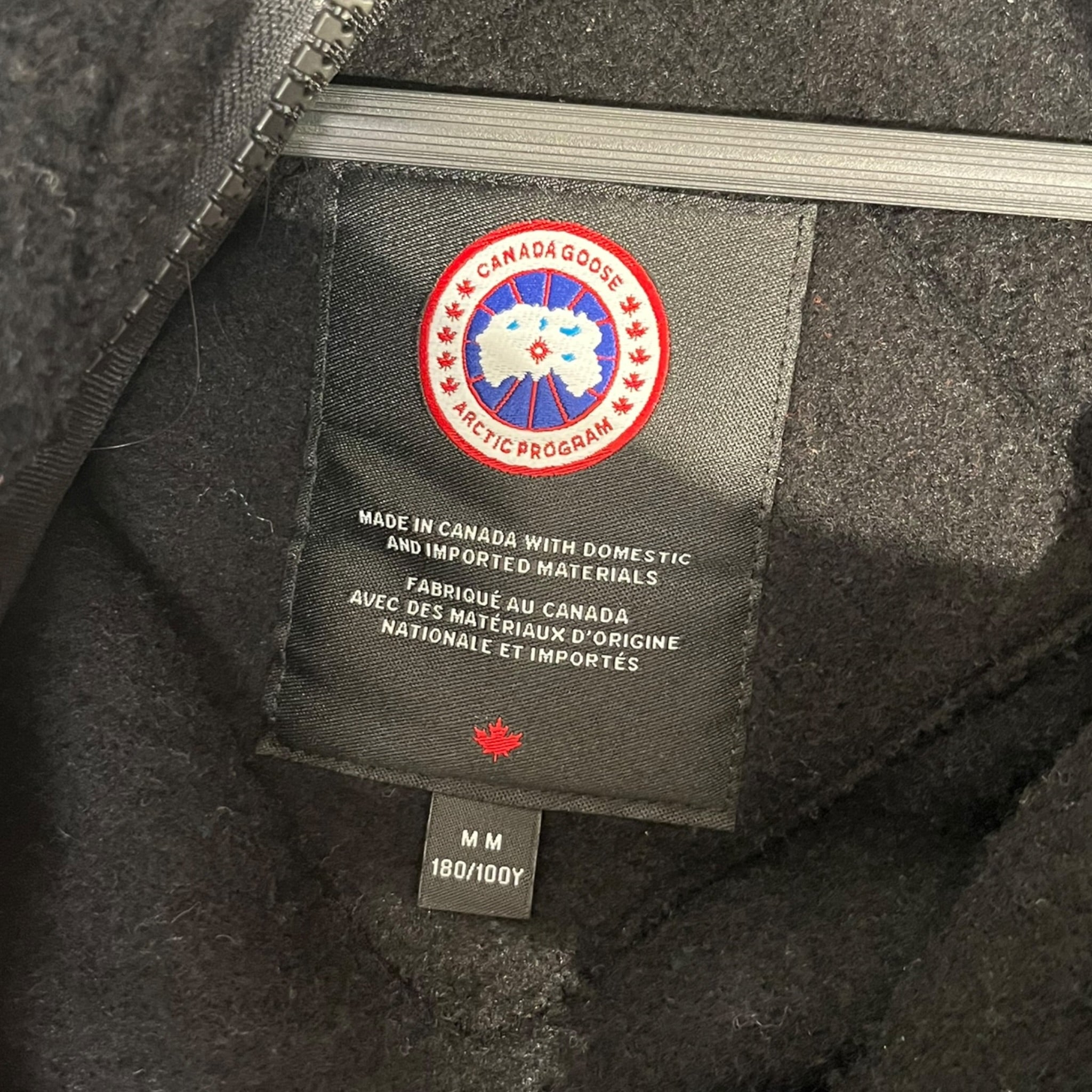 CANADA GOOSE/Zip Up Hoodie/M/Wool/BLK/XMCANGOO365WIN view 3