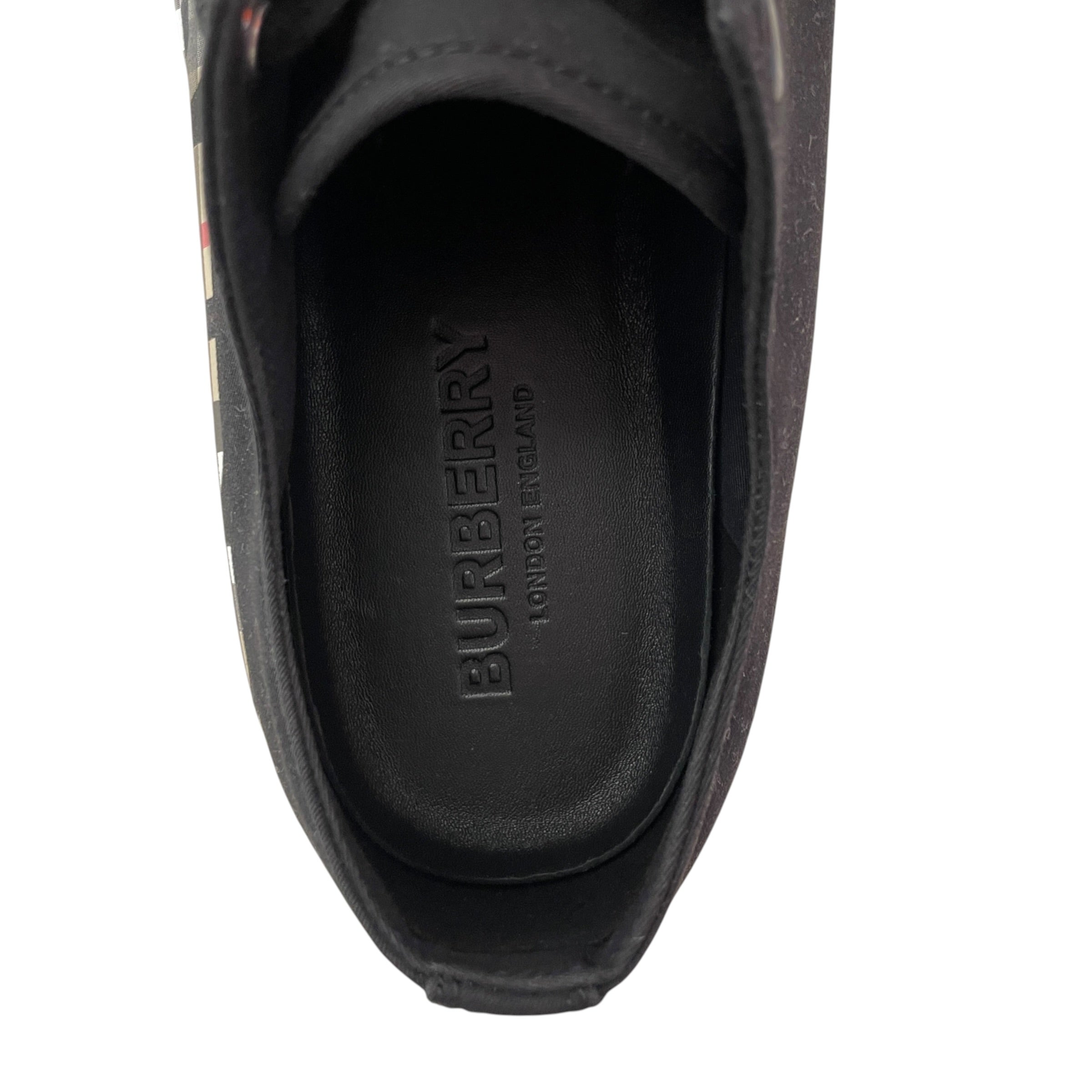 BURBERRY LONDON/Low-Sneakers/US 12/Cotton/BLK/larkhall logo view 3