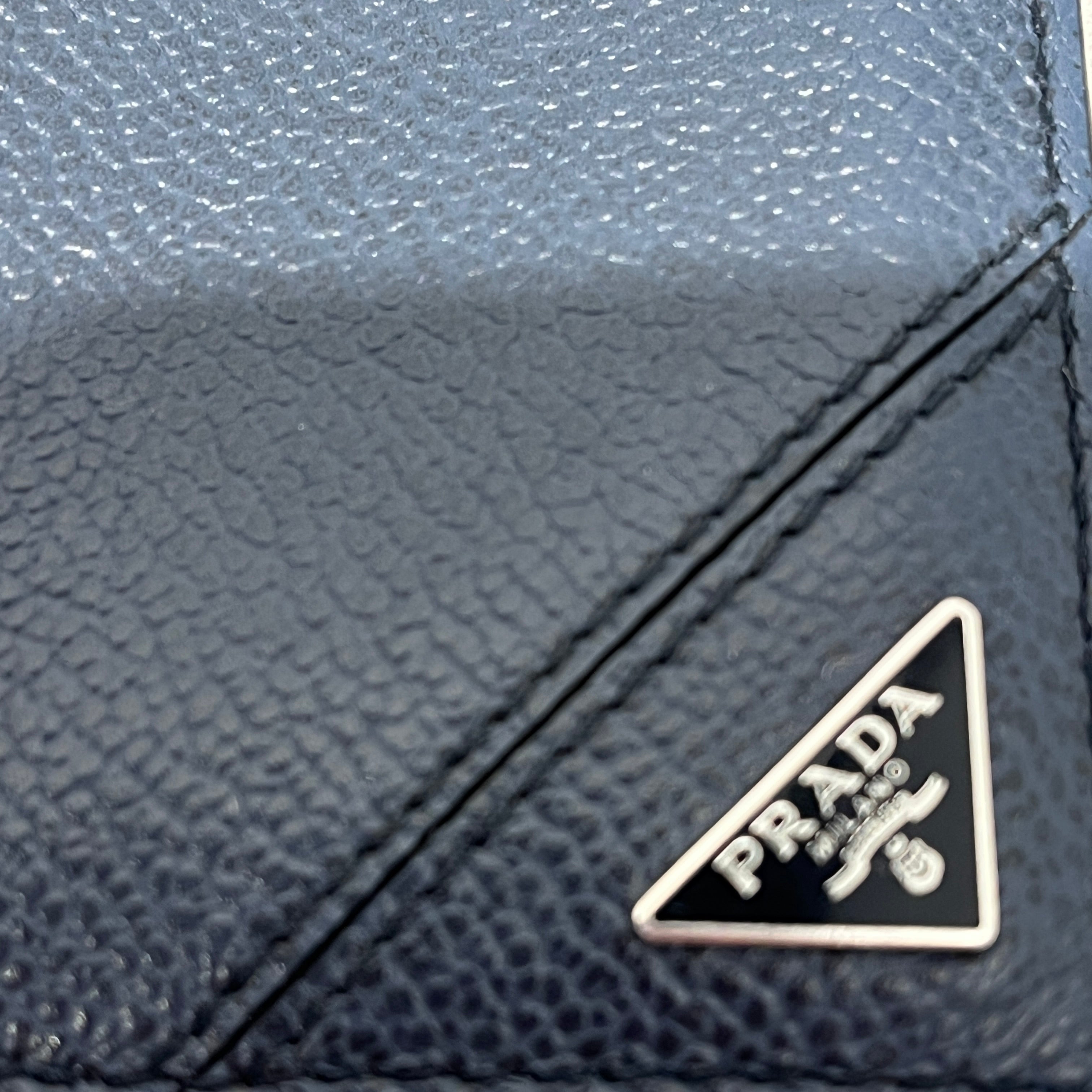 PRADA/Bifold Wallet/Leather/BLU/SAFFIANO SMALL WALLET view 4