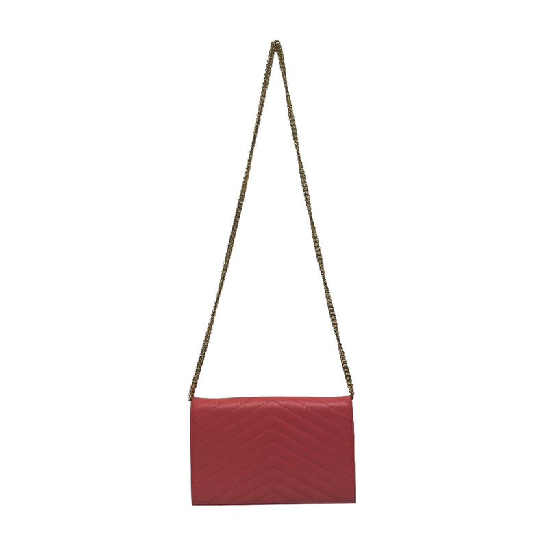 SAINT LAURENT/Hand Bag[PO]/PNK/Leather/