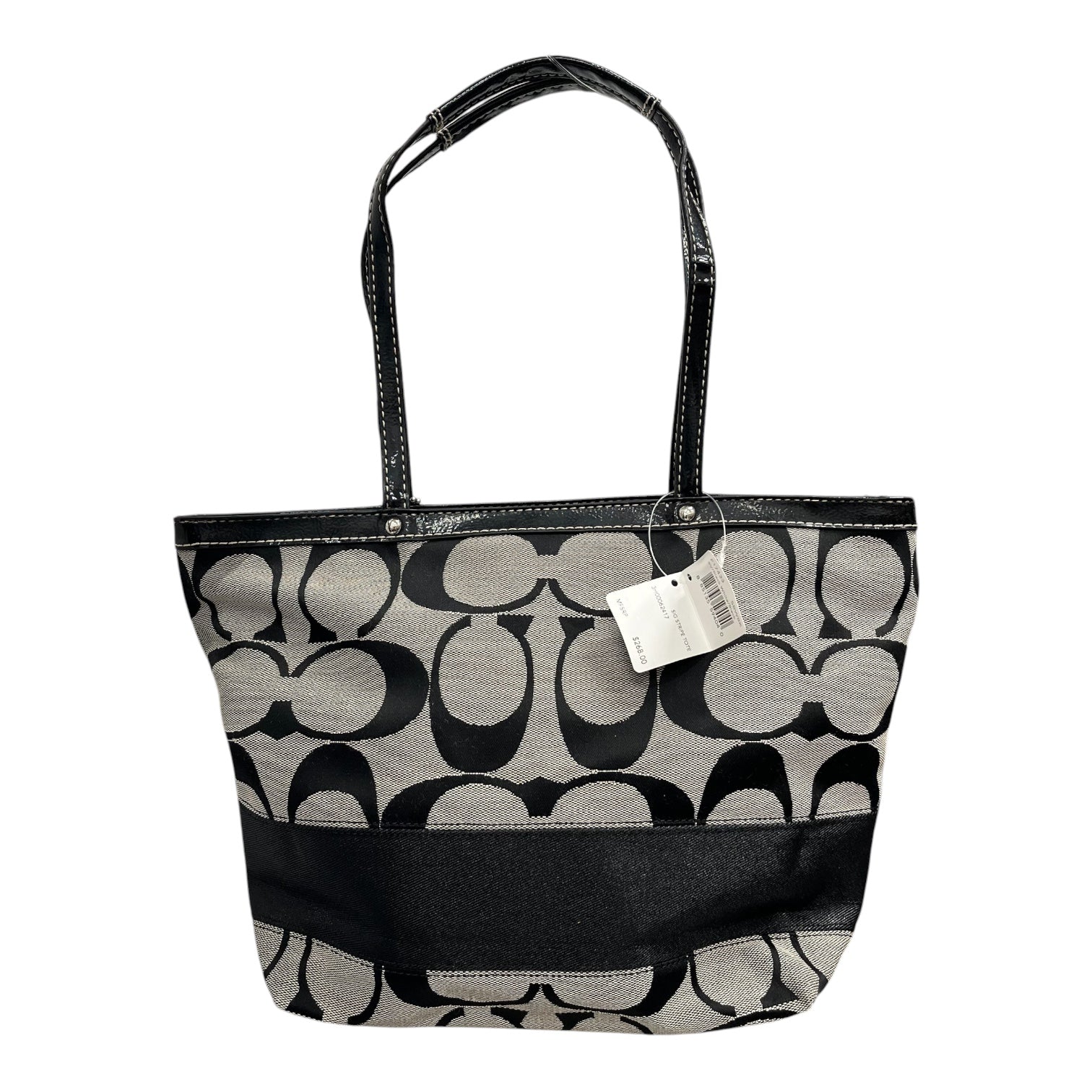 COACH/Tote Bag/Monogram/Cotton/BLK/jacquard view 3