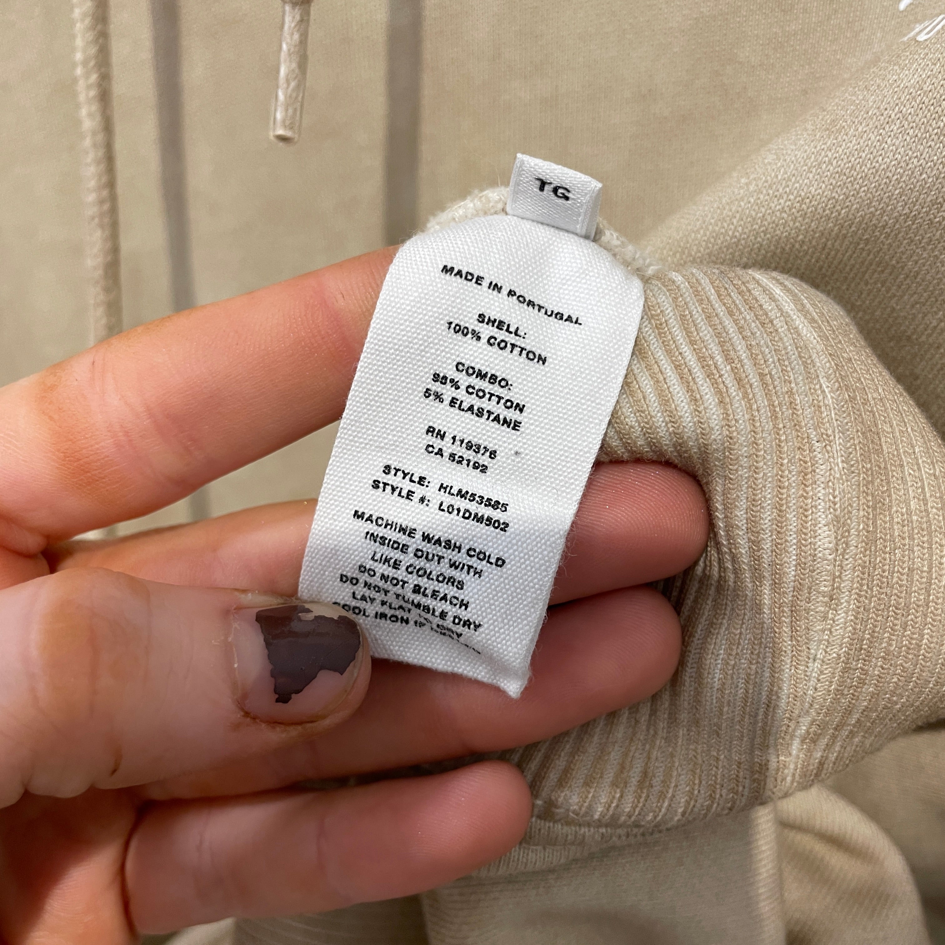 Helmut Lang/Hoodie/XL/Cotton/BEG/Oversize/FINEST SWEATS view 6