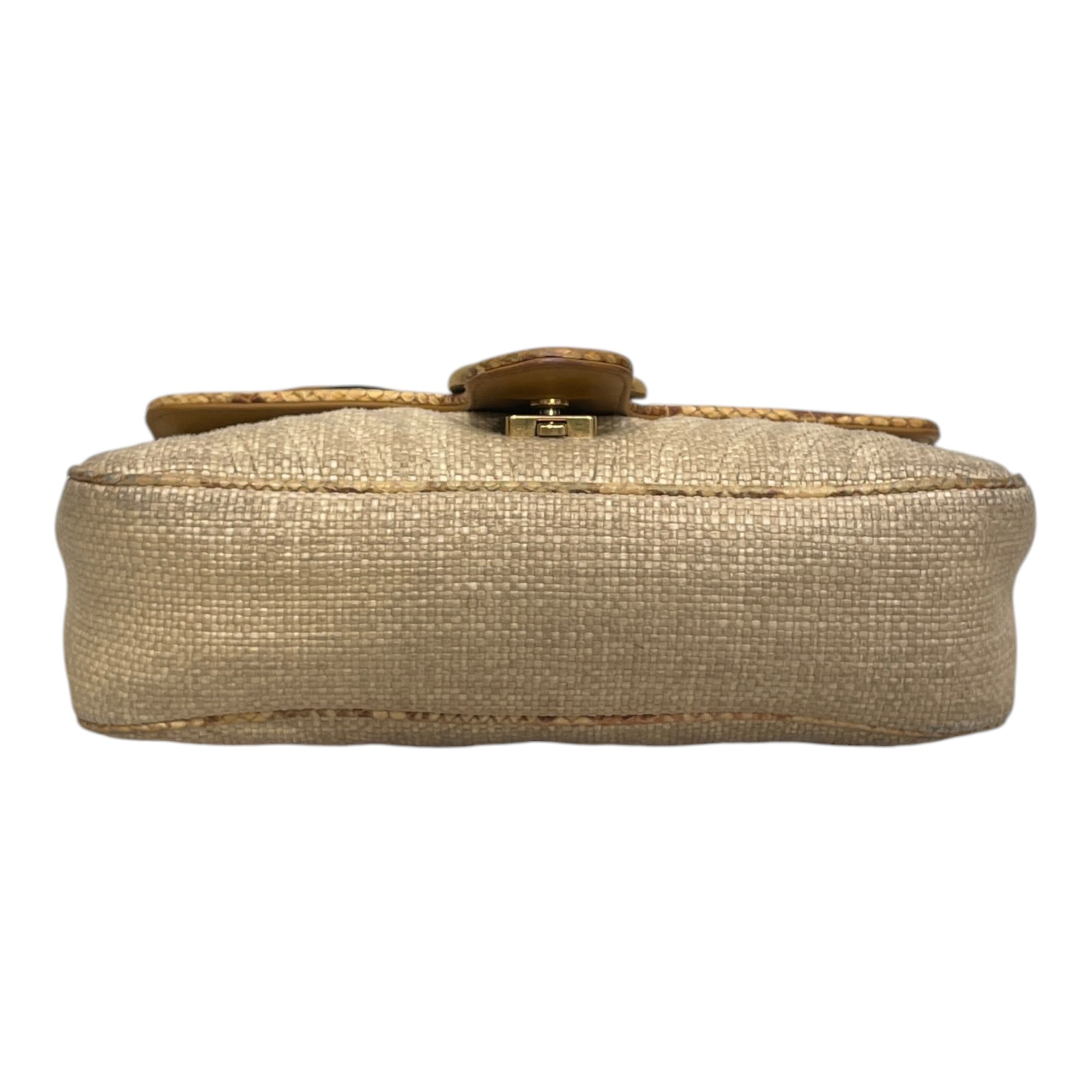 GUCCI/Cross Body Bag/Cotton/BEG/MARMONT RAFFIA view 7