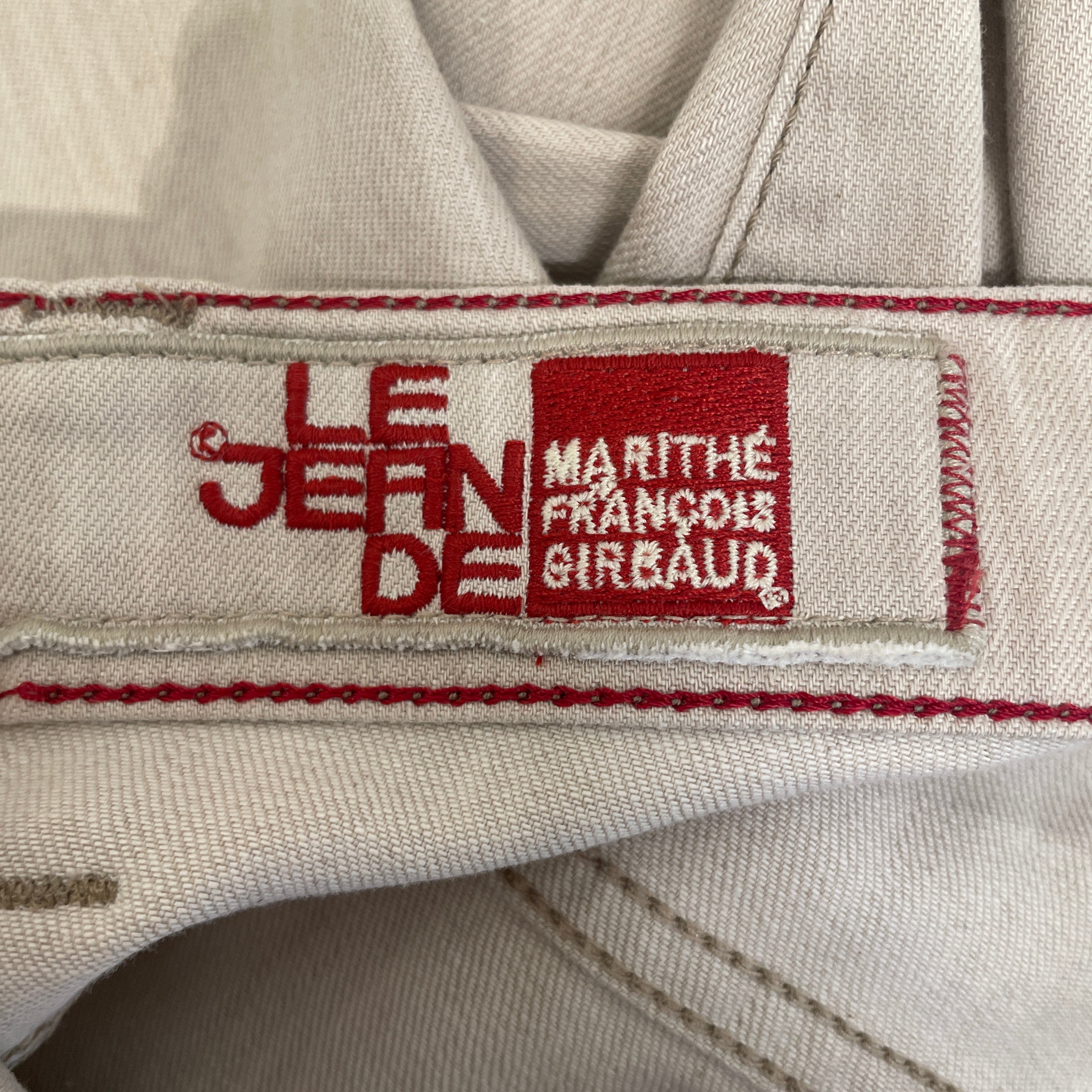 MARITHE FRANCOIS GIRBAUD/Skinny Pants/28/Cotton/BEG/FIRST BOYFRIEND STRIPED DENIM view 4