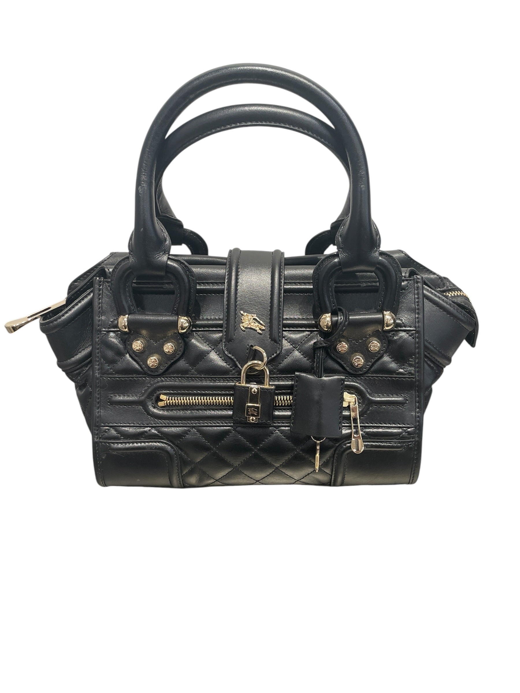 BURBERRY/Bag/Leather/BLK/QUILTED MANOR view 1