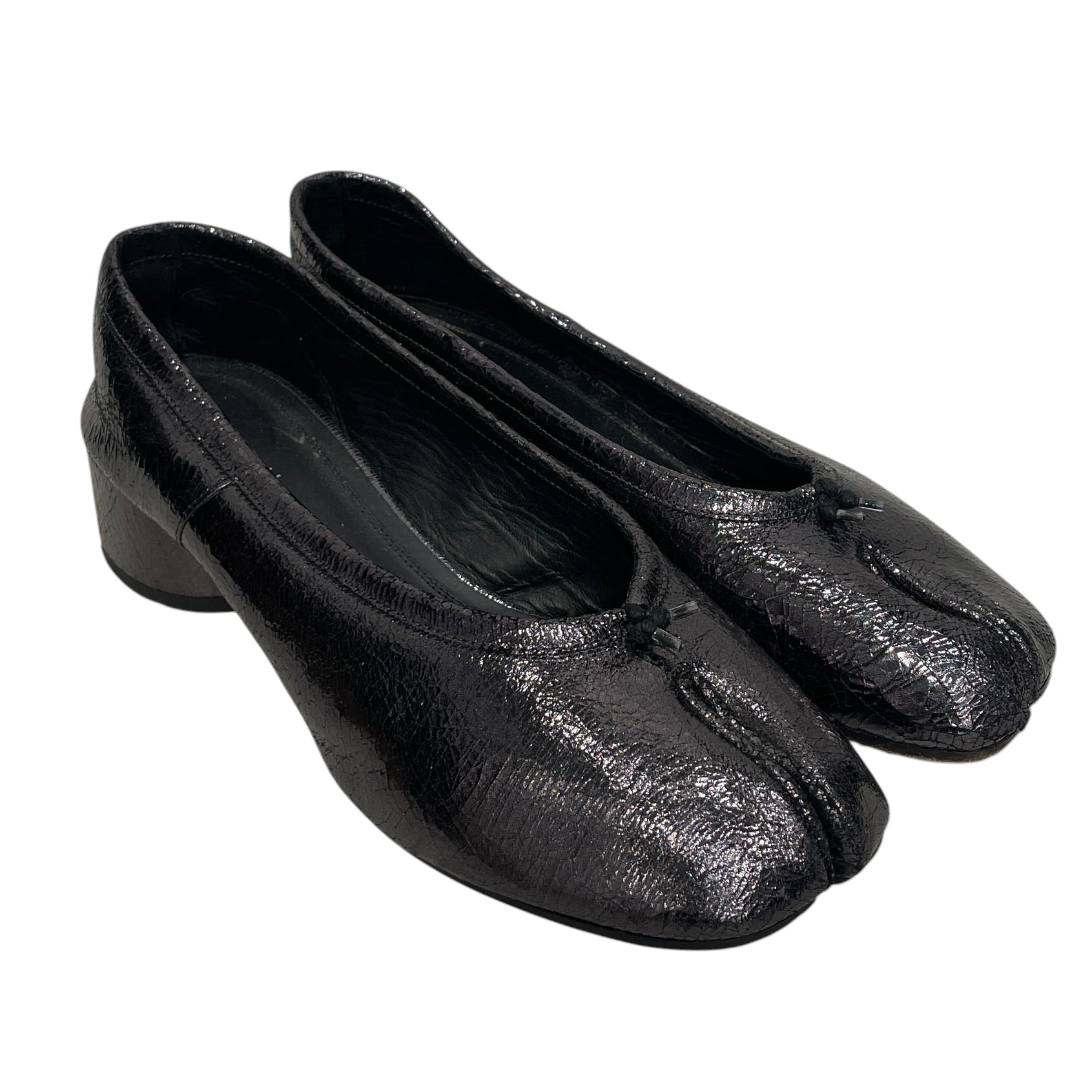 Maison Margiela/Heels/EU 39.5/Leather/BLK/BROKEN MIRROR