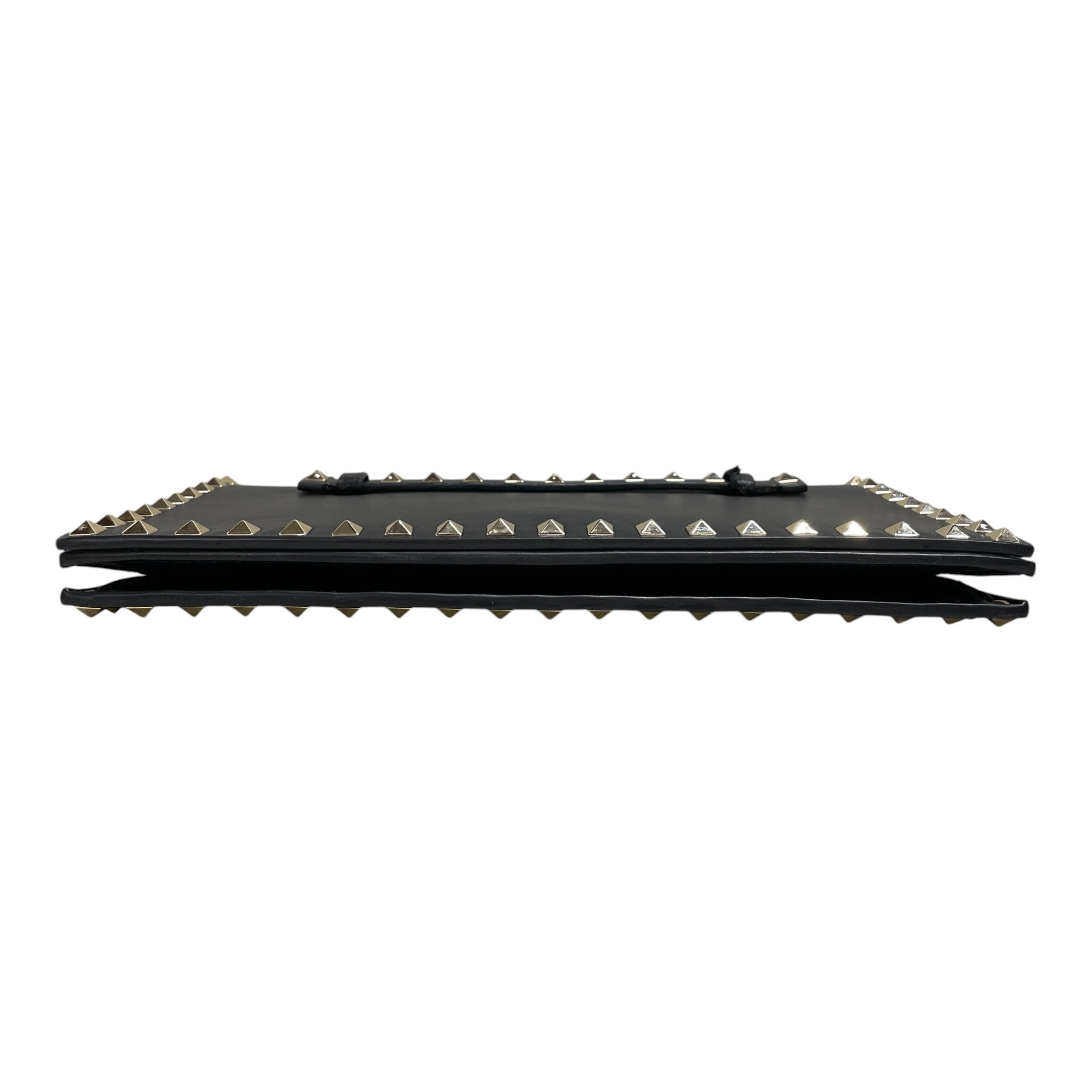 VALENTINO/Pouch/Leather/BLK/studded clutch view 3
