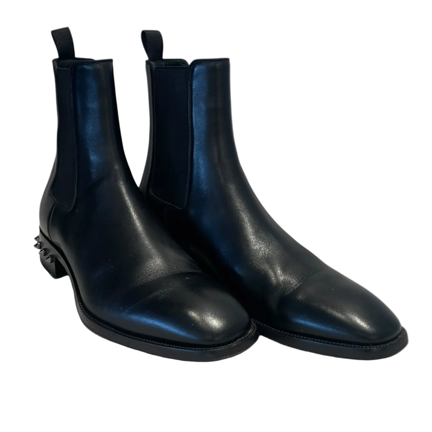 Christian Louboutin/Chelsea Boots/EU 42/Leather/BLK/Calf Leather Spiked Chelsea view 1