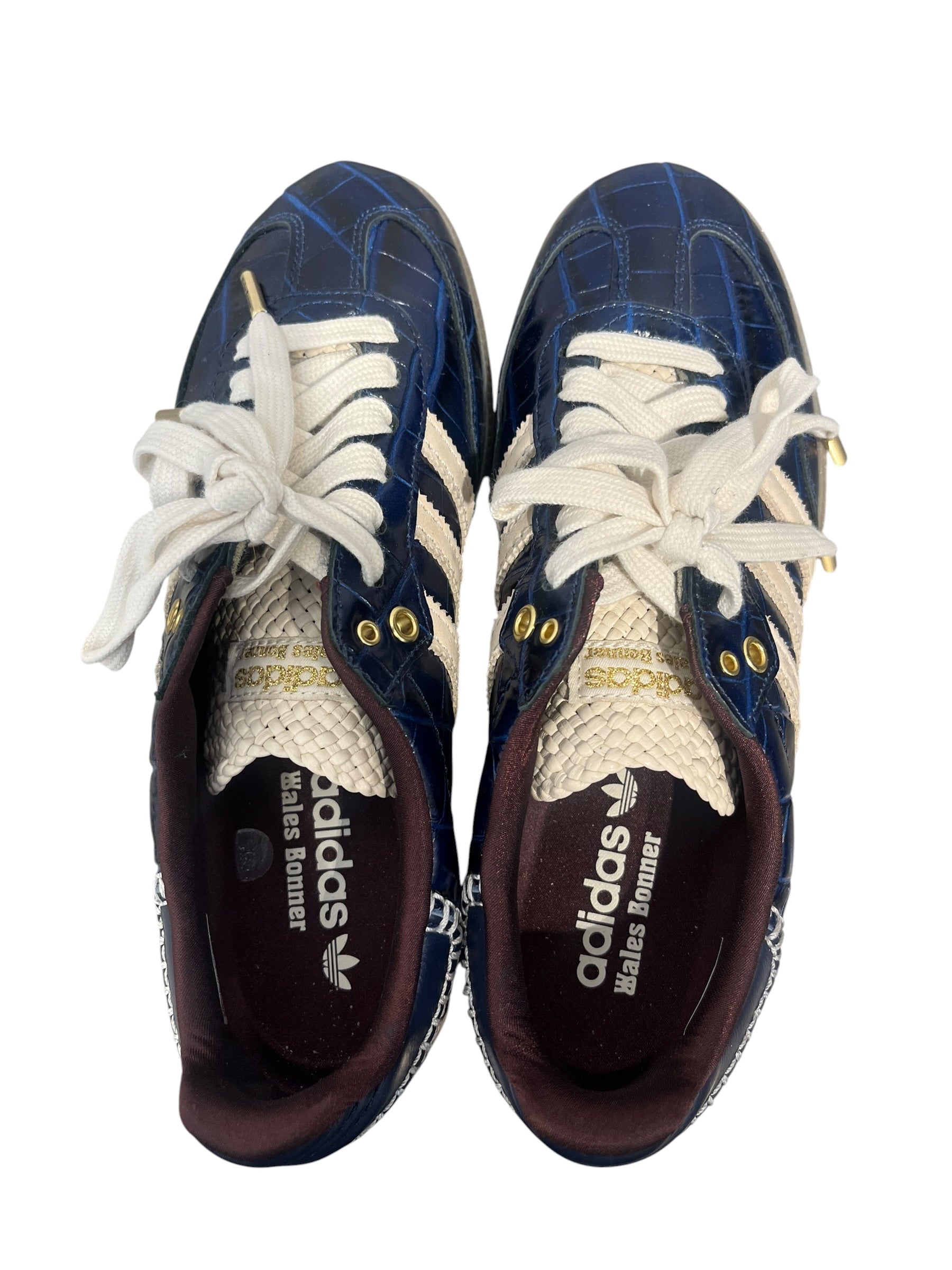 adidas/WALES BONNER/Low-Sneakers/US 6.5/Leather/BLU/SAMBA COLLEGIATE CROC view 2