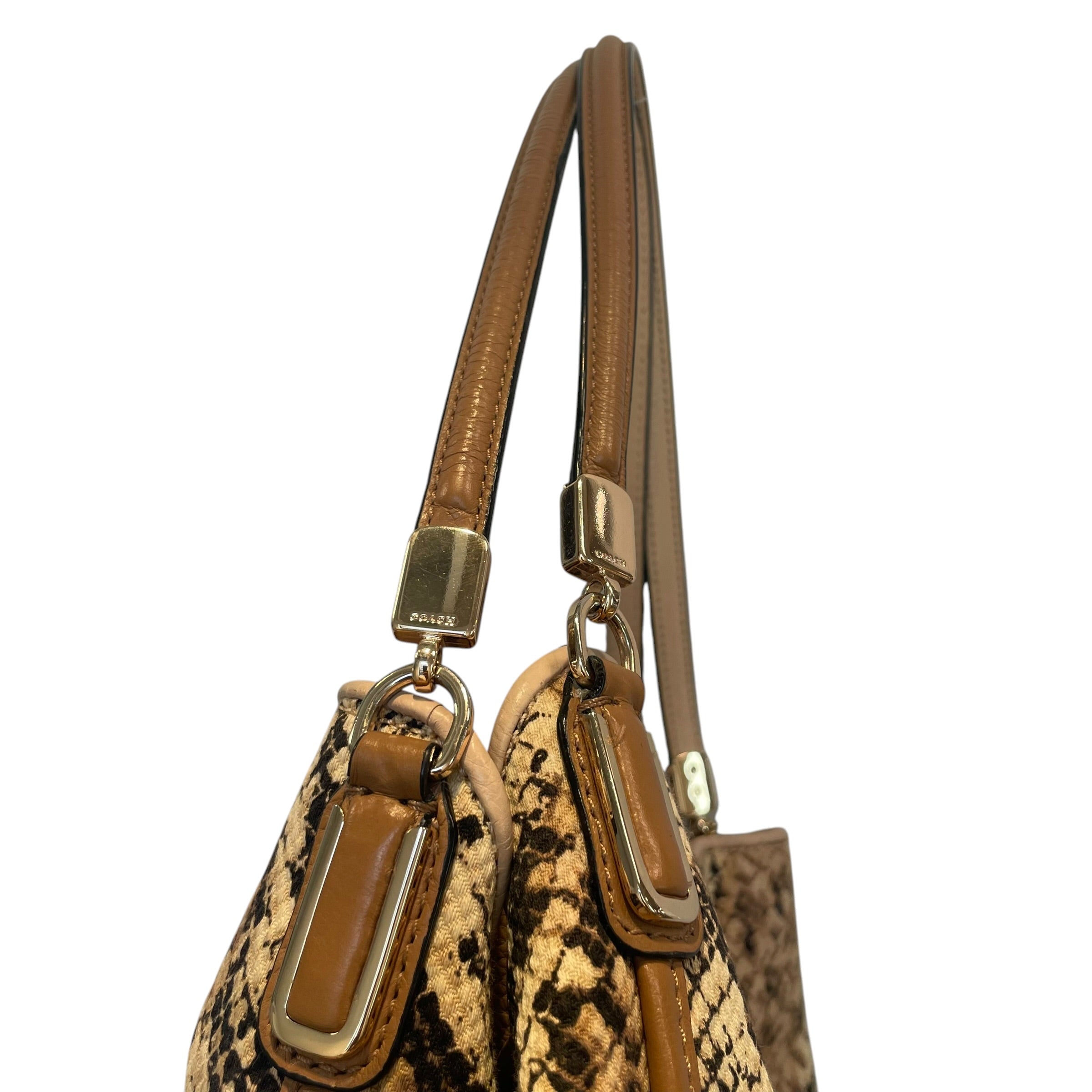 COACH/Hand Bag/Nylon/BEG/MADISON PYTHON PRINT view 4