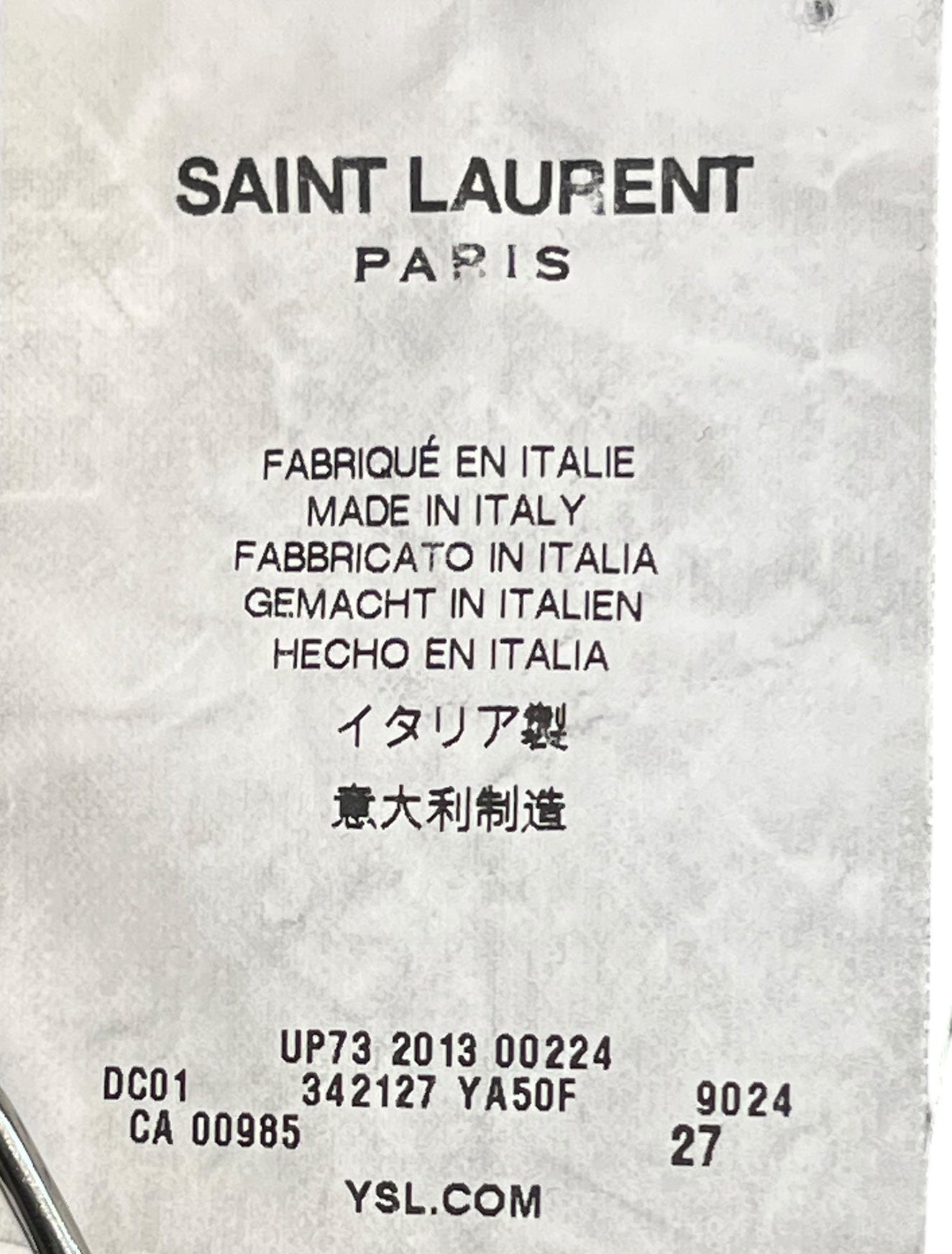 SAINT LAURENT/Skinny Pants/27/Stripe/Cotton/WHT/PINSTRIPE, 00224 view 4