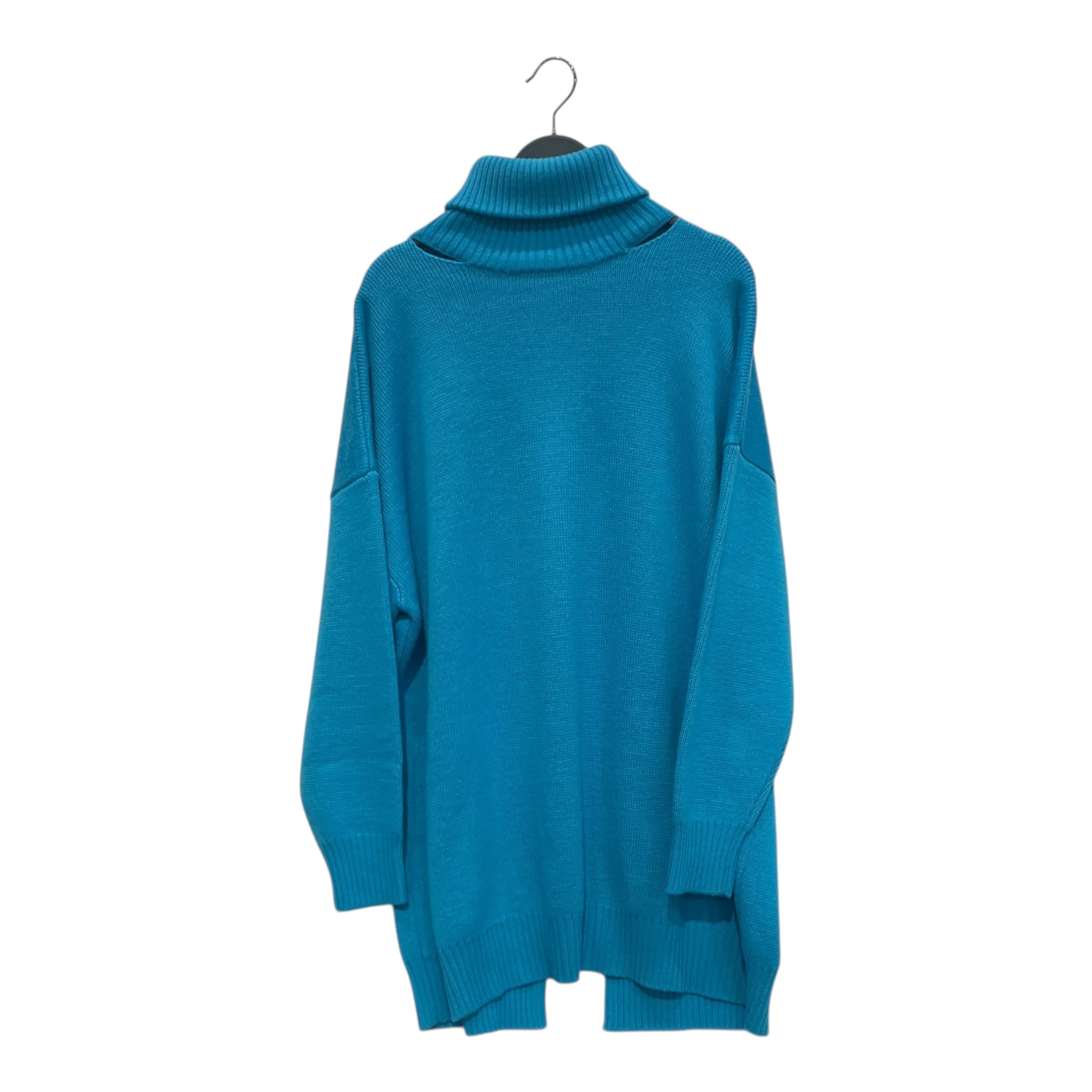 BALENCIAGA/Heavy Sweater/XS/Wool/BLU/SPLIT BACK TURTLE NECK SWTR view 1