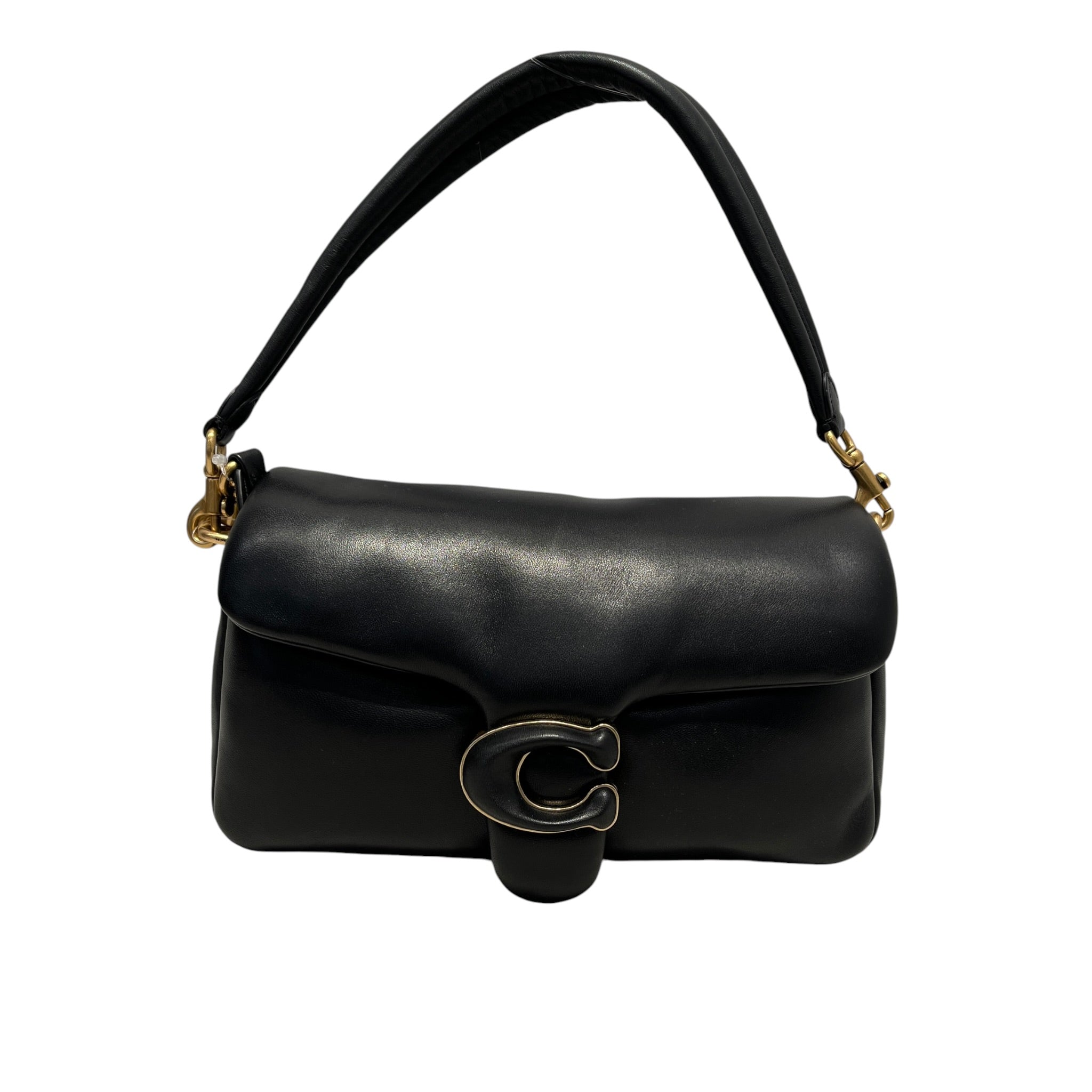 COACH/Hand Bag/Leather/BLK/BLACK PILLOW TABBY W/STRAP view 1