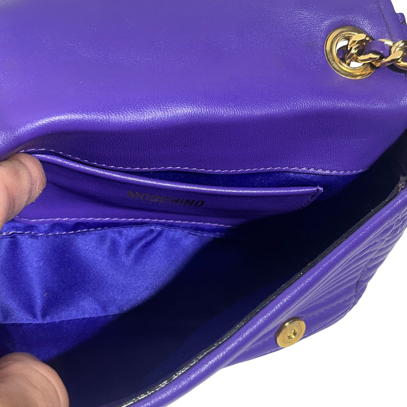 MOSCHINO/Cross Body Bag/Leather/PPL/leather jacket bag