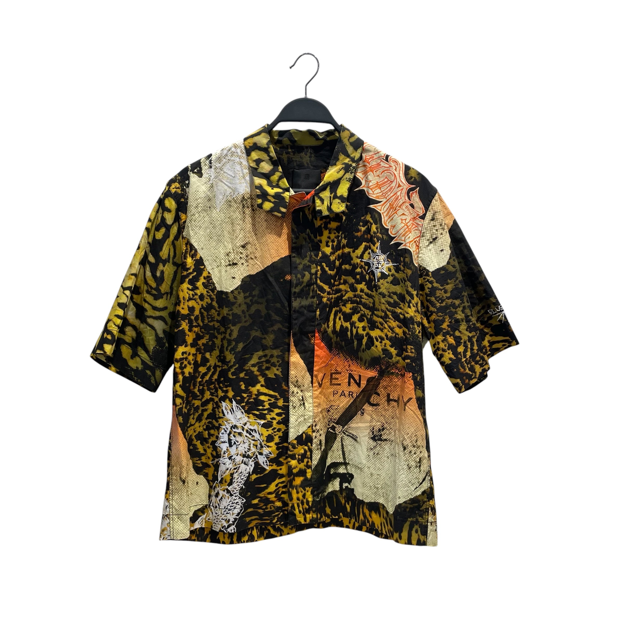 GIVENCHY/Shirt/M/Cotton/YEL/Animal Pattern/ALL OVER COLOR BUTTON UP view 1