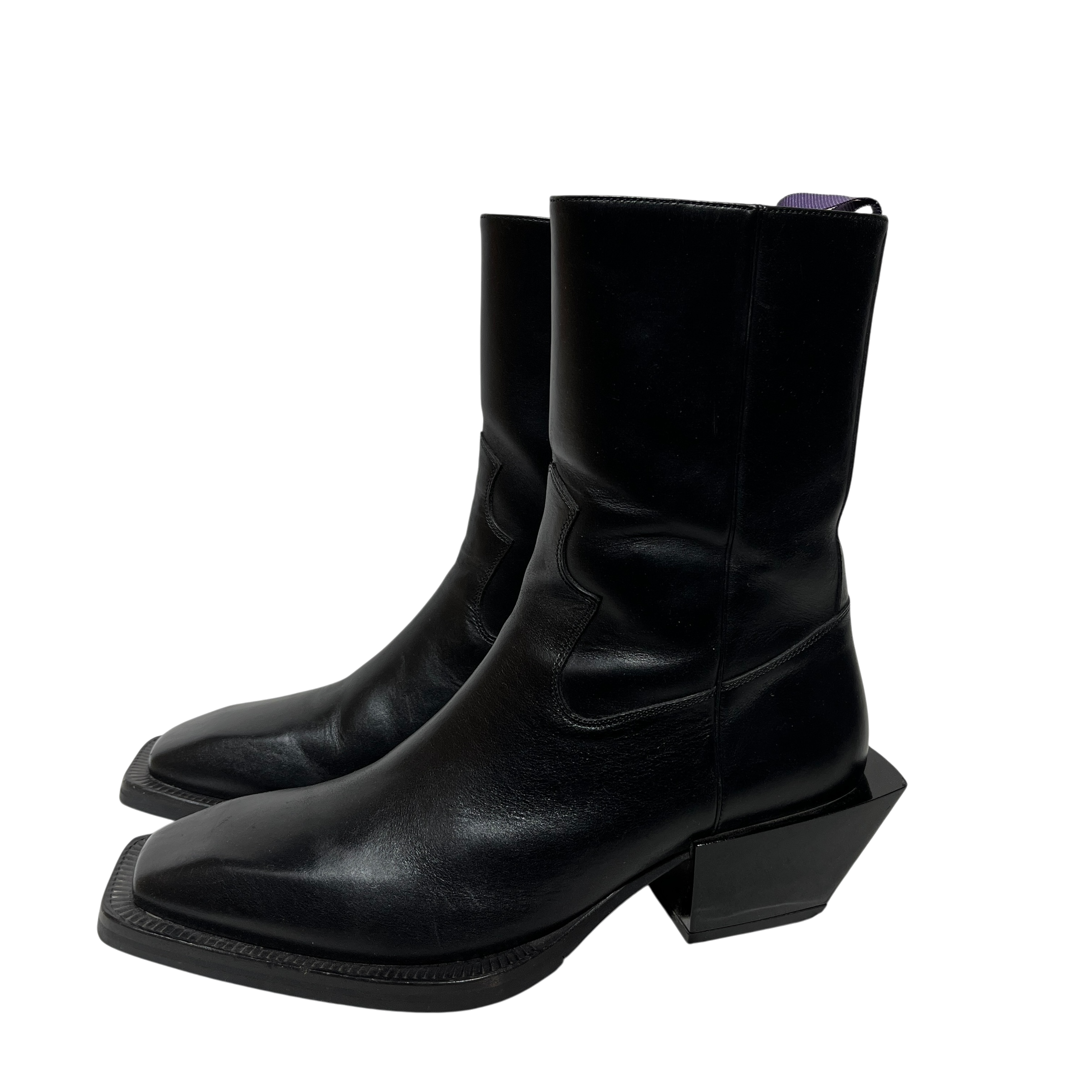 EYTYS/Boots/US 8/Leather/BLK/Luciano Square Heel Boots view 2