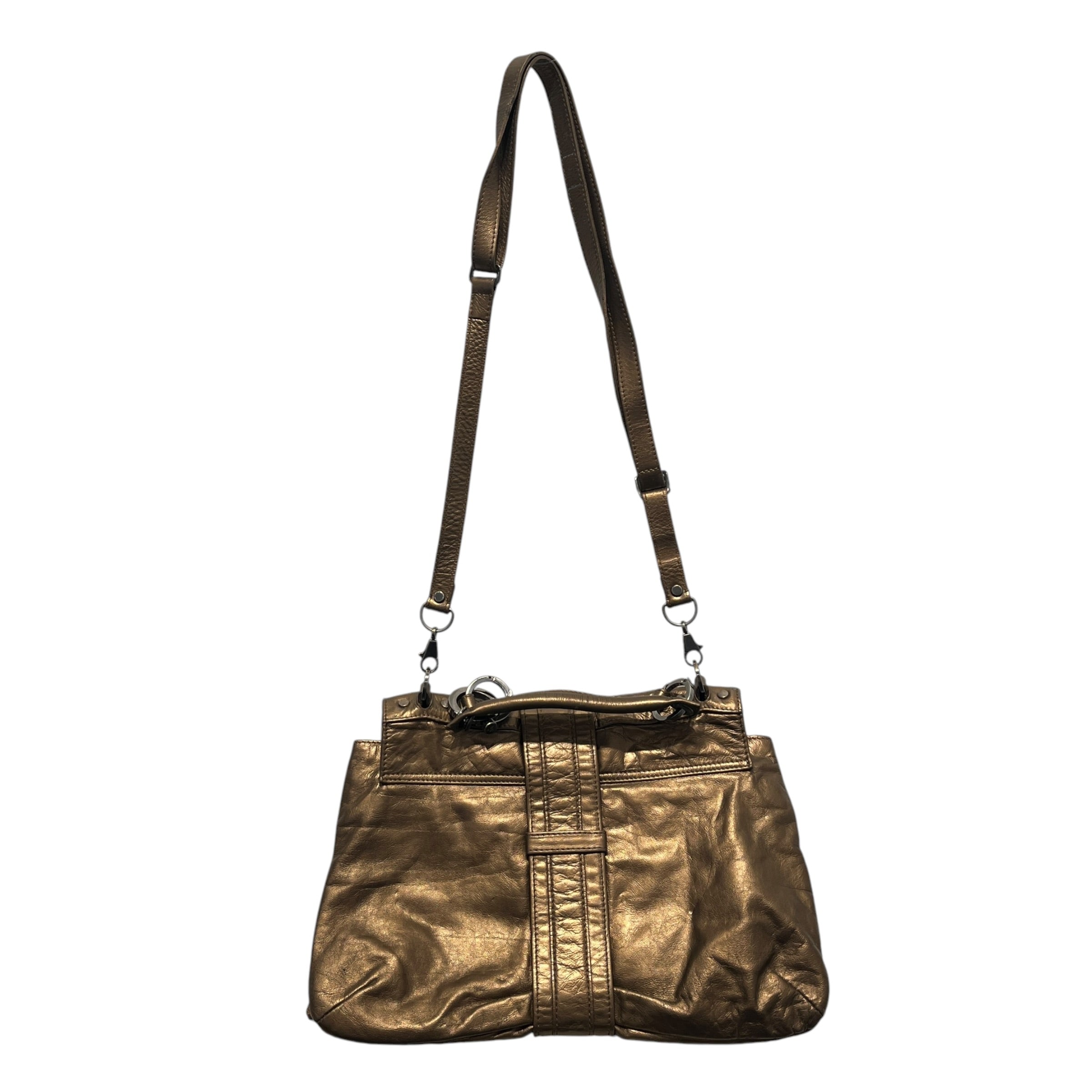 LANVIN/Bag/Leather/GLD/metallic flap bag view 2