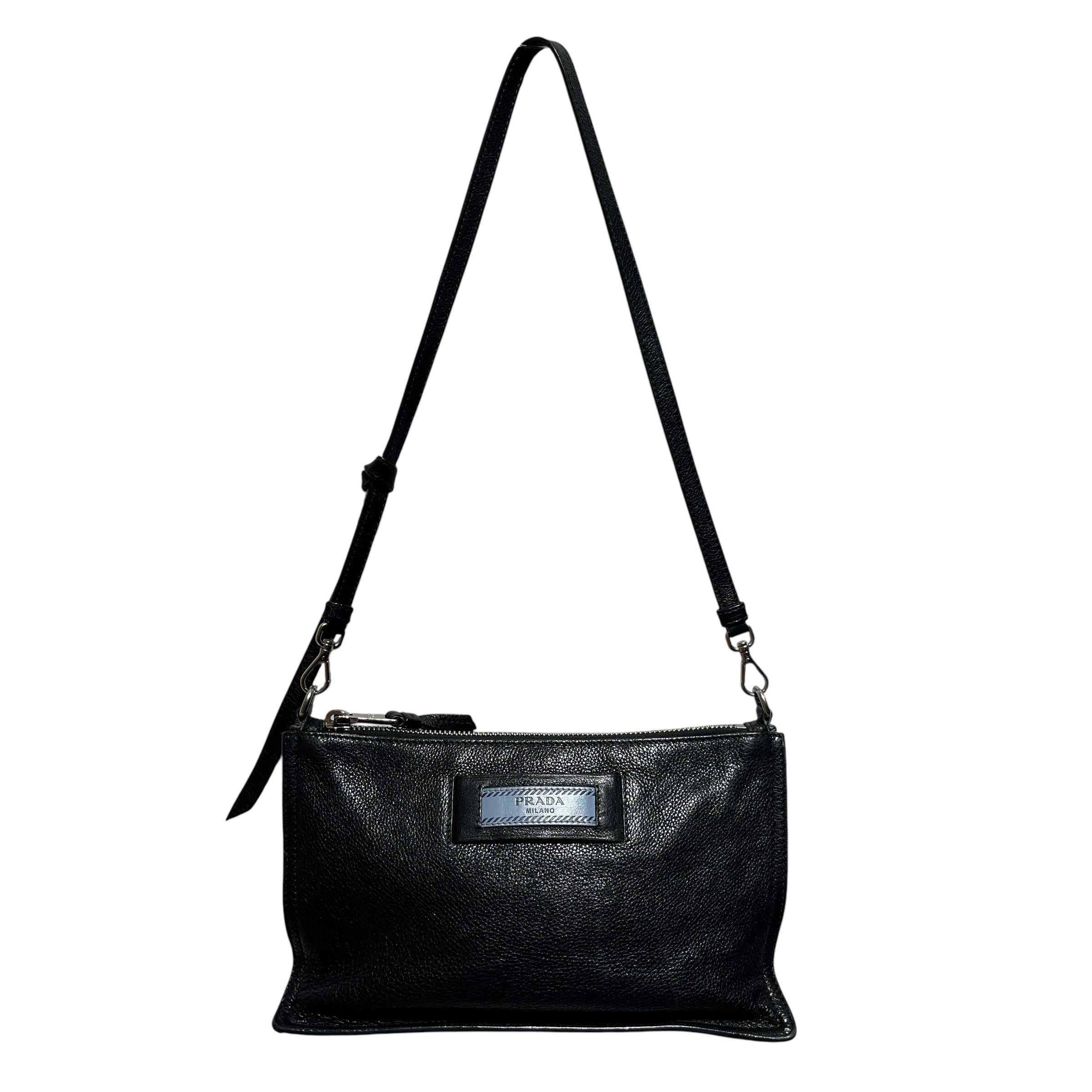 PRADA/Hand Bag/Leather/BLK/CALF HANDBAG view 1