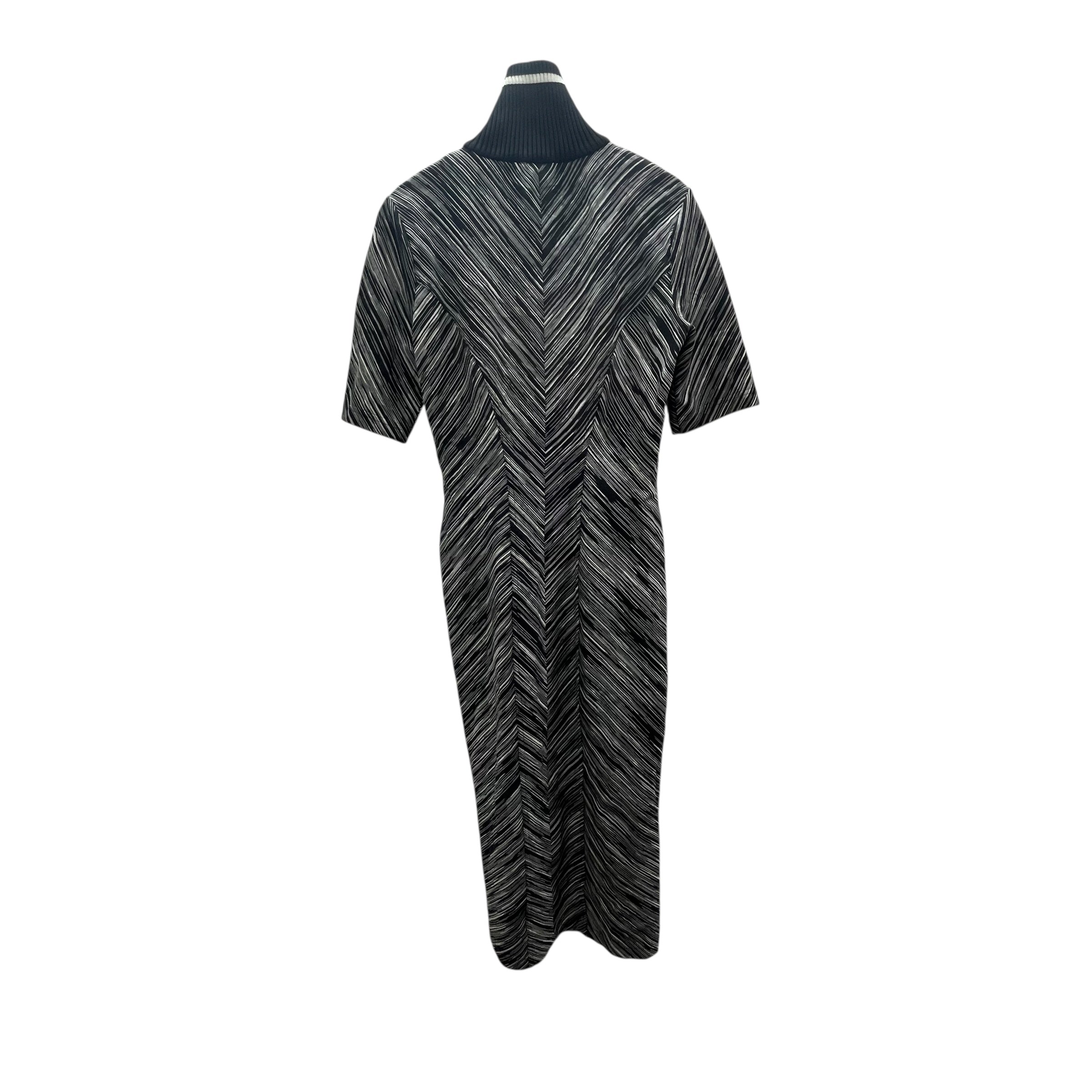 MISSONI/SS Dress/42/Stripe/Cotton/BLK/QRT ZIP DRESS BLK WHITE SZ42 view 2