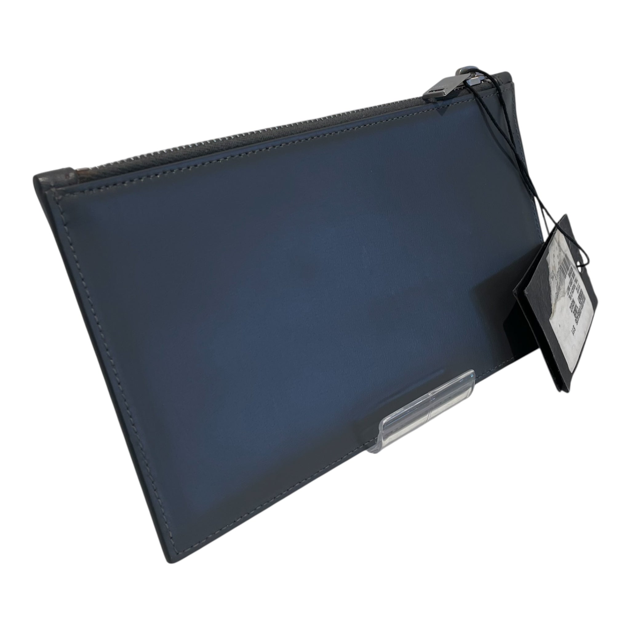 SAINT LAURENT/Pouch/Leather/GRY/2021 Small Zip Pouch view 2