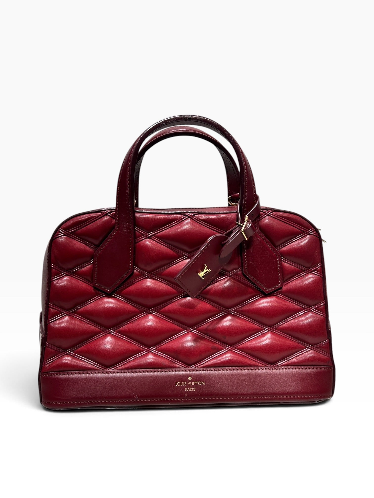 LOUIS VUITTON/Hand Bag/Leather/BRD/DIAMOND QUILTED view 1