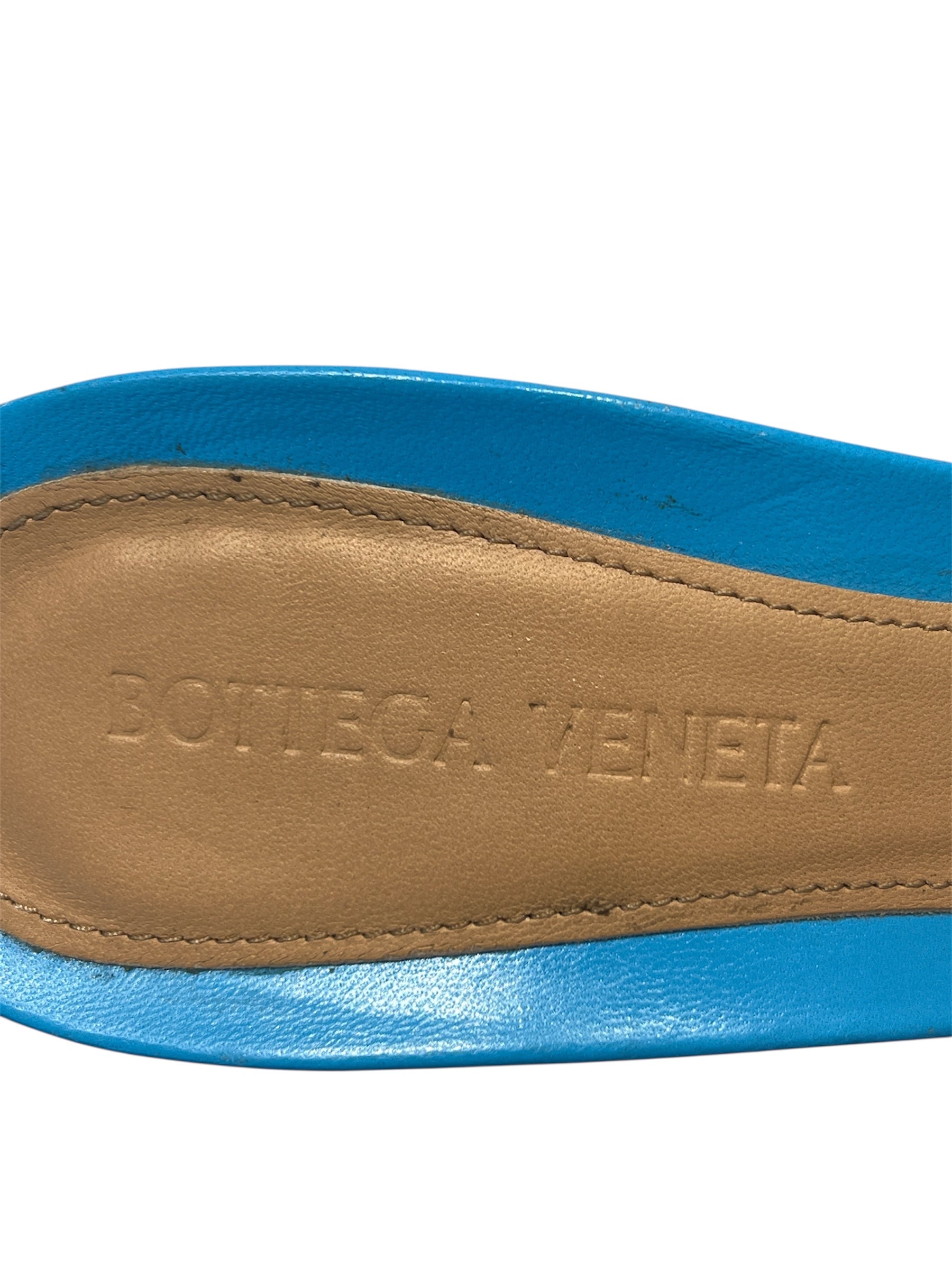 BOTTEGA VENETA/Heels/EU 38/Leather/BLU/Open-Toe/ view 3